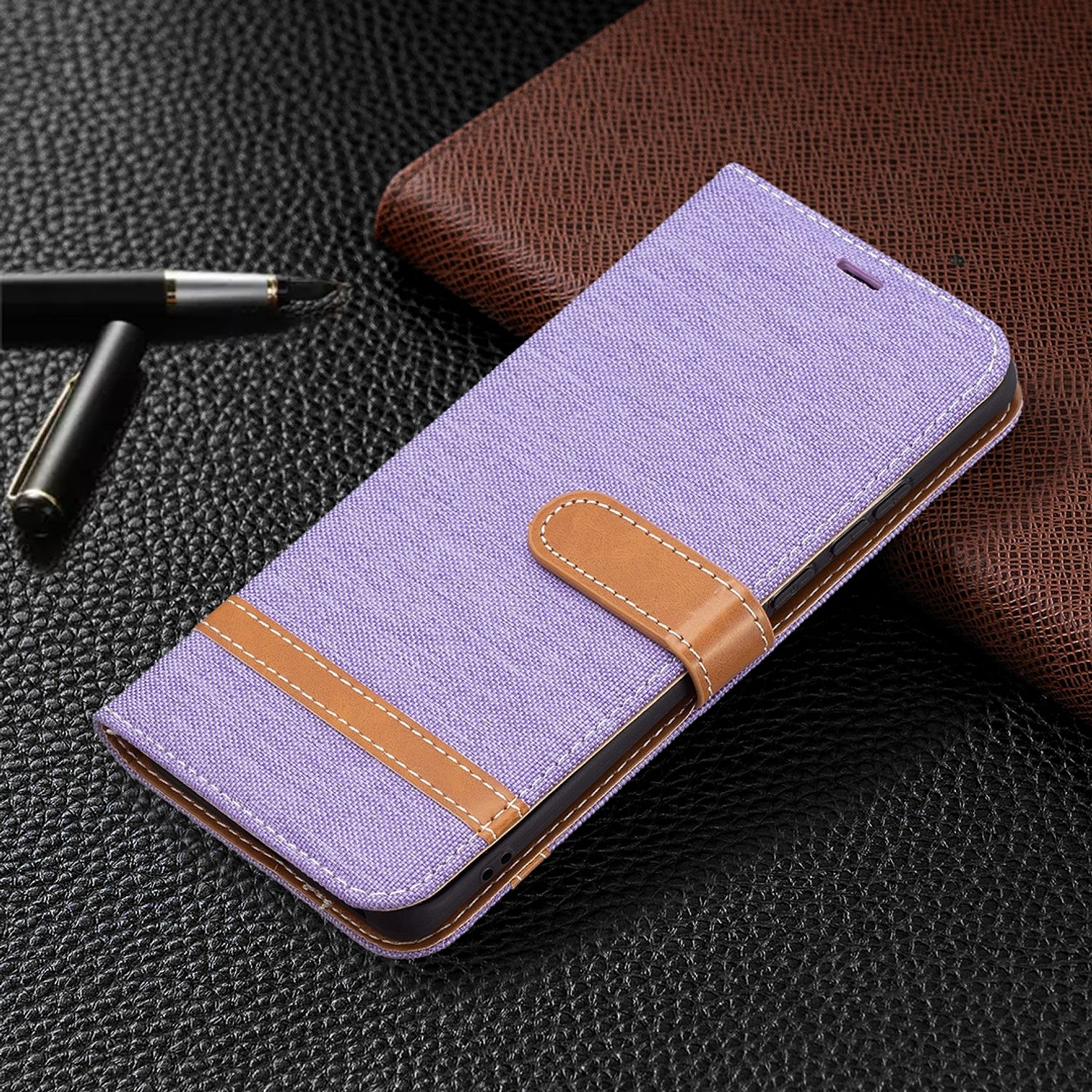 KÖNIG Pro, DESIGN Violett P50 Case, Huawei, Bookcover, Book