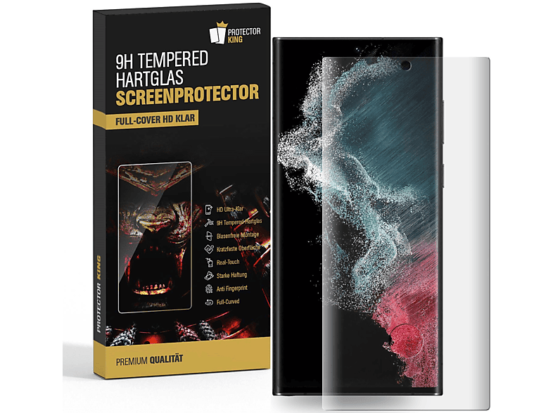 HD Displayschutzfolie(für Panzerglas 9H S23 Schutzglas KLAR FULL 2x Samsung PROTECTORKING Ultra) CURVED Galaxy