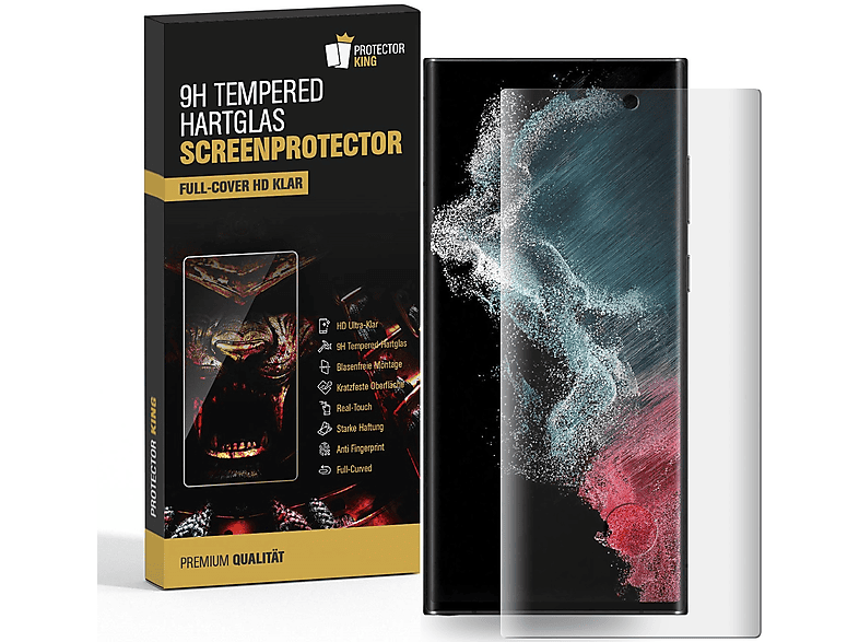 PROTECTORKING 2x FULL CURVED 9H Panzerglas Schutzglas HD KLAR ...