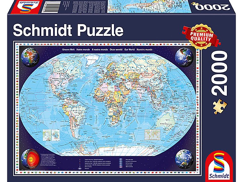 SCHMIDT SPIELE Unsere Welt Puzzle | bis 2000 Teile