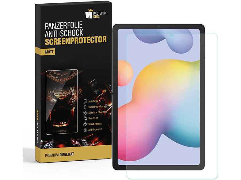 PROTECTORKING 3x Panzerfolie ANTI-SHOCK ANTI-REFLEX MATT Displayschutzfolie(für Samsung Galaxy Tab S6 Lize) | Displayschutzfolien & Gläser