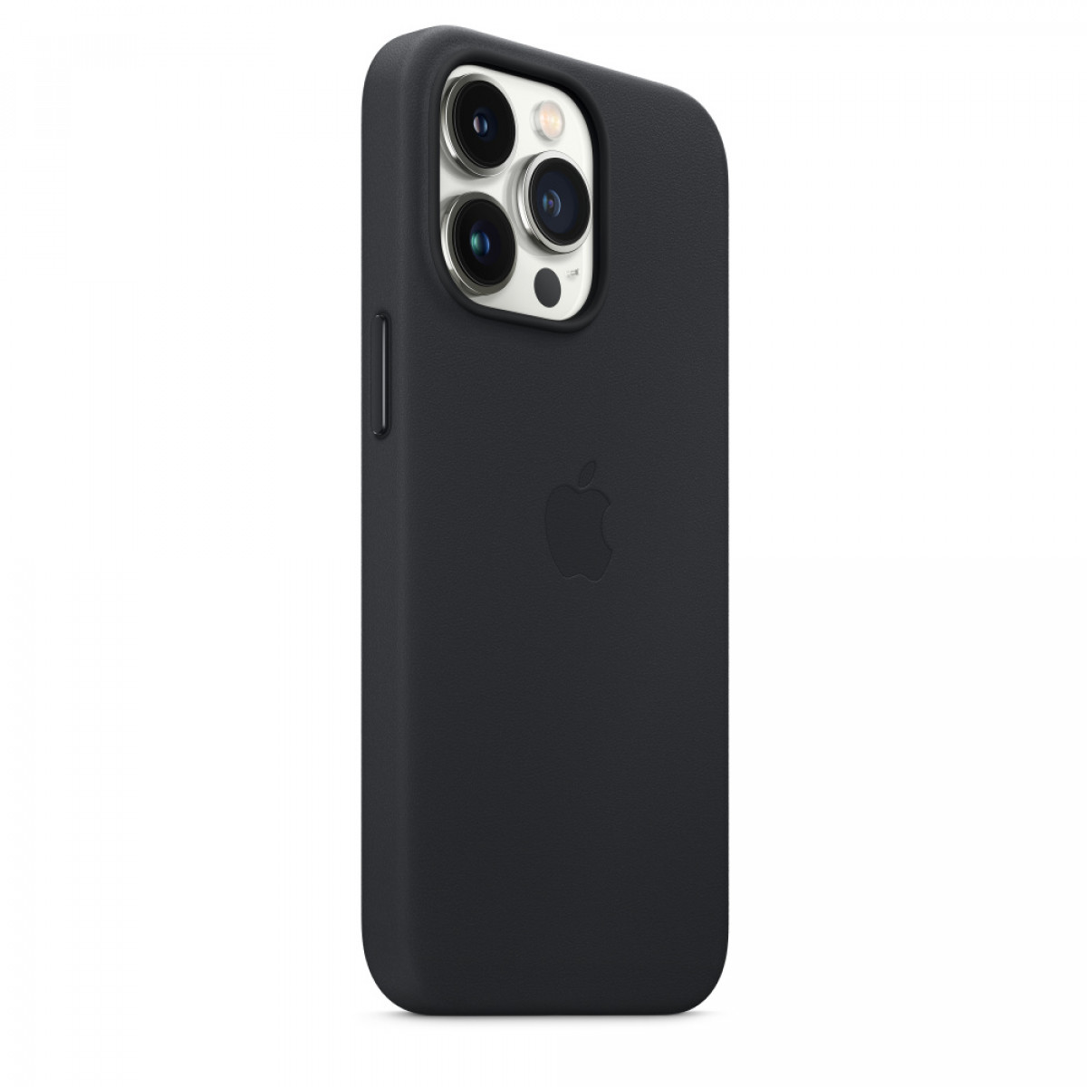 Czarne etui na iPhone'a z logo Apple na białym tle.