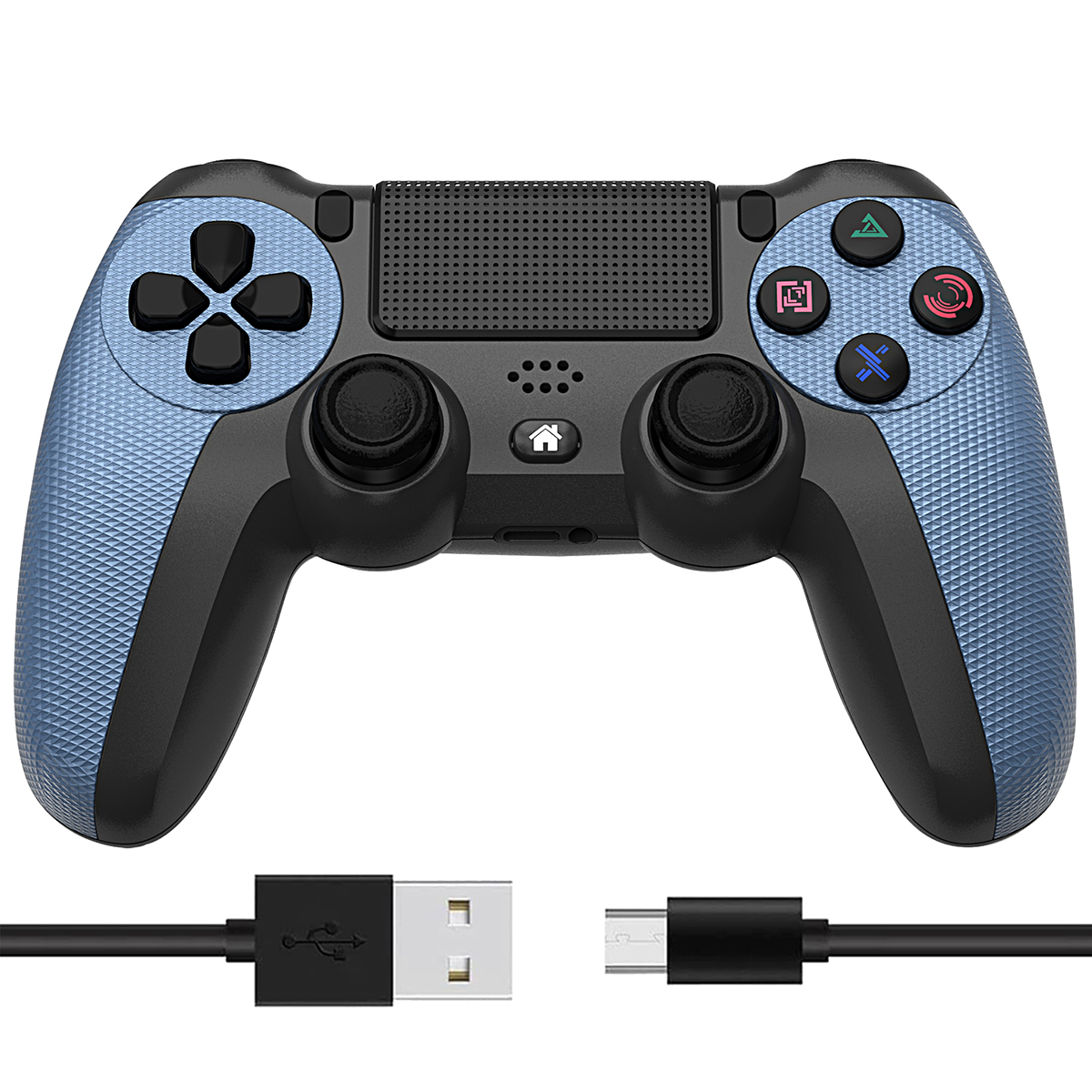 KINSI Gamepad, Bluetooth Controller, Controller Wireless Far Line Blue Peak PS4, für Gamepad