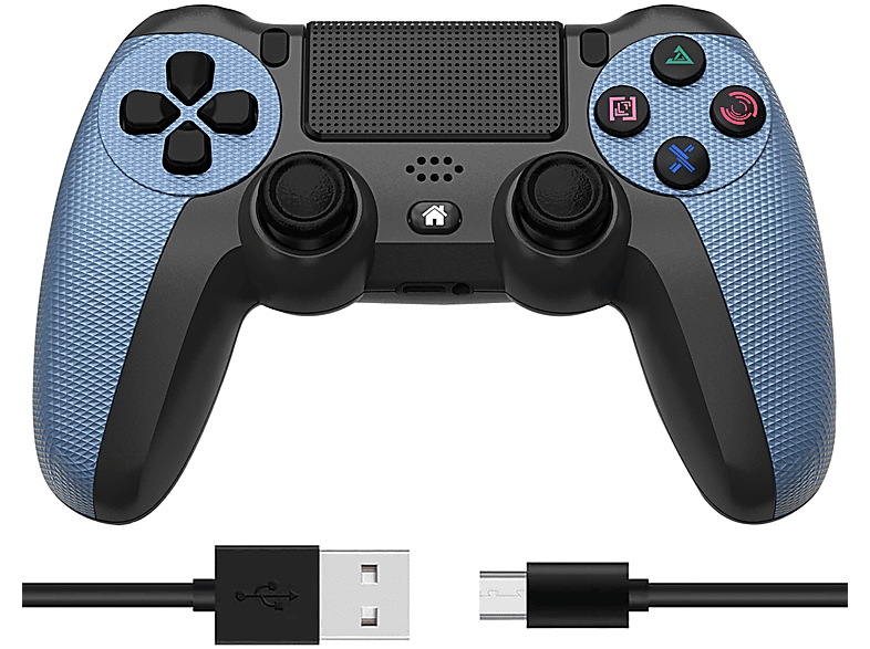 KINSI Gamepad, Bluetooth Controller, Wireless Gamepad, für PS4, Line Controller Far Peak Blue | Gamepads