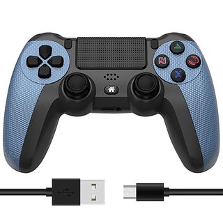 Gamepad  - azul pico lejano KINSI, PS4, Bluetooth, True wireless, Inalámbrica, Azul