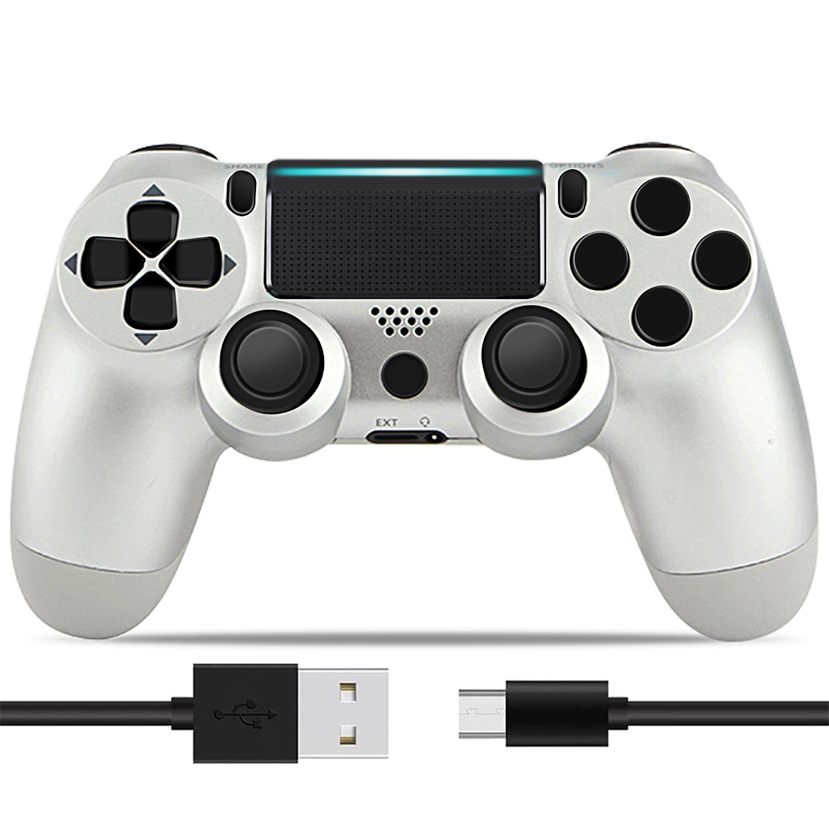 Silbergrau Controller, für PS4 Controller Bluetooth Gamepad, TADOW Wireless Silbergrau, Gamepad,