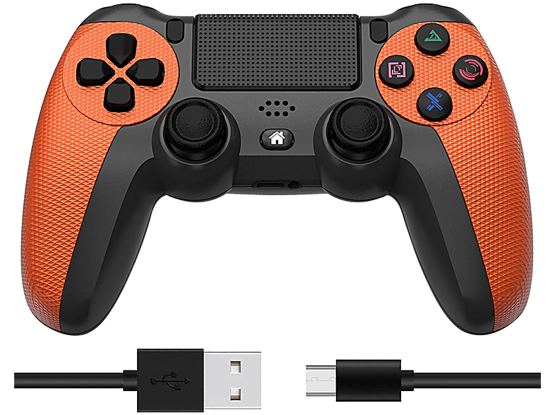 KINSI Gamepad, Bluetooth Controller, Wireless Gamepad, Vitalität Orange, für PS4 Controller Vitalität Orange
