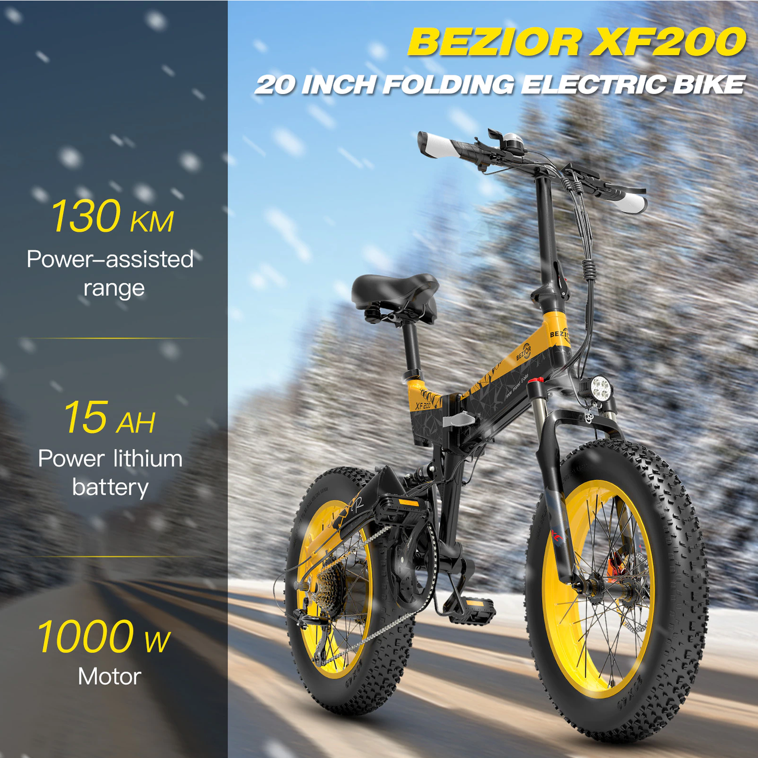 XF200 BEZIOR Kompakt-/Faltrad Zoll, 20 (Laufradgröße: Unisex-Rad, Schwarz)