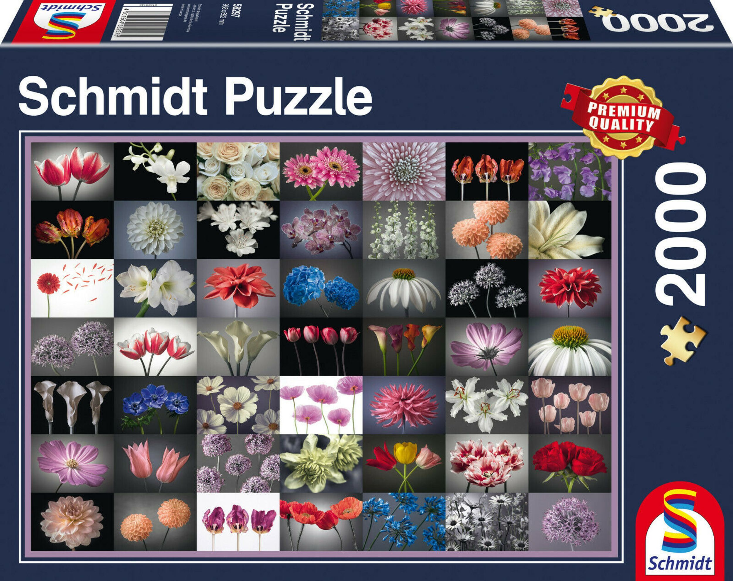 1000 Karton Teile SPIELE Puzzle SCHMIDT Bloemengroet puzzle