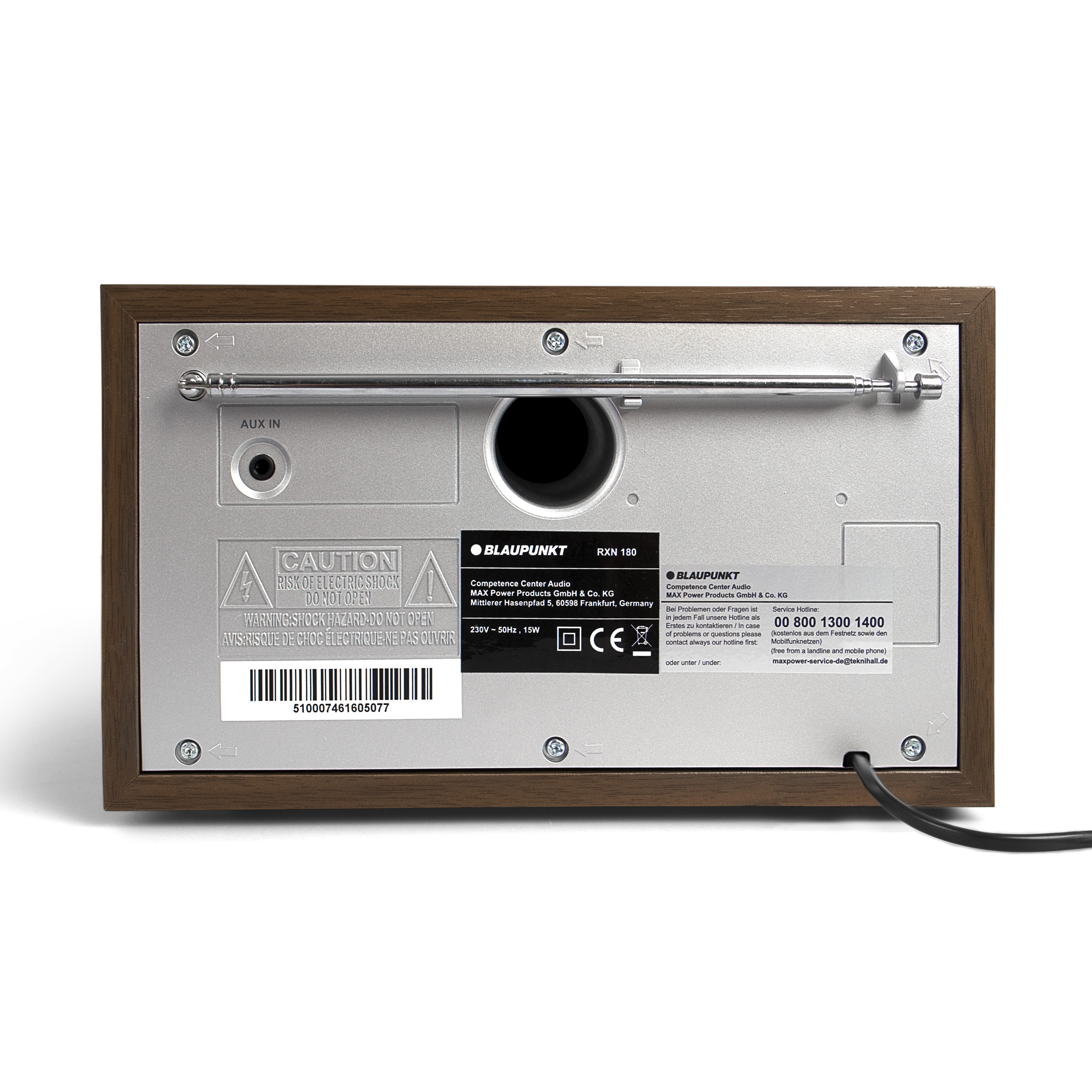 BLAUPUNKT RXN-180-WN RADIO RETRÒ BLUETOOTH EFFETTO LEGNO Radio retrò, Analogico, Sintonizzatore FM, FM, Bluetooth, Marrone/Argento