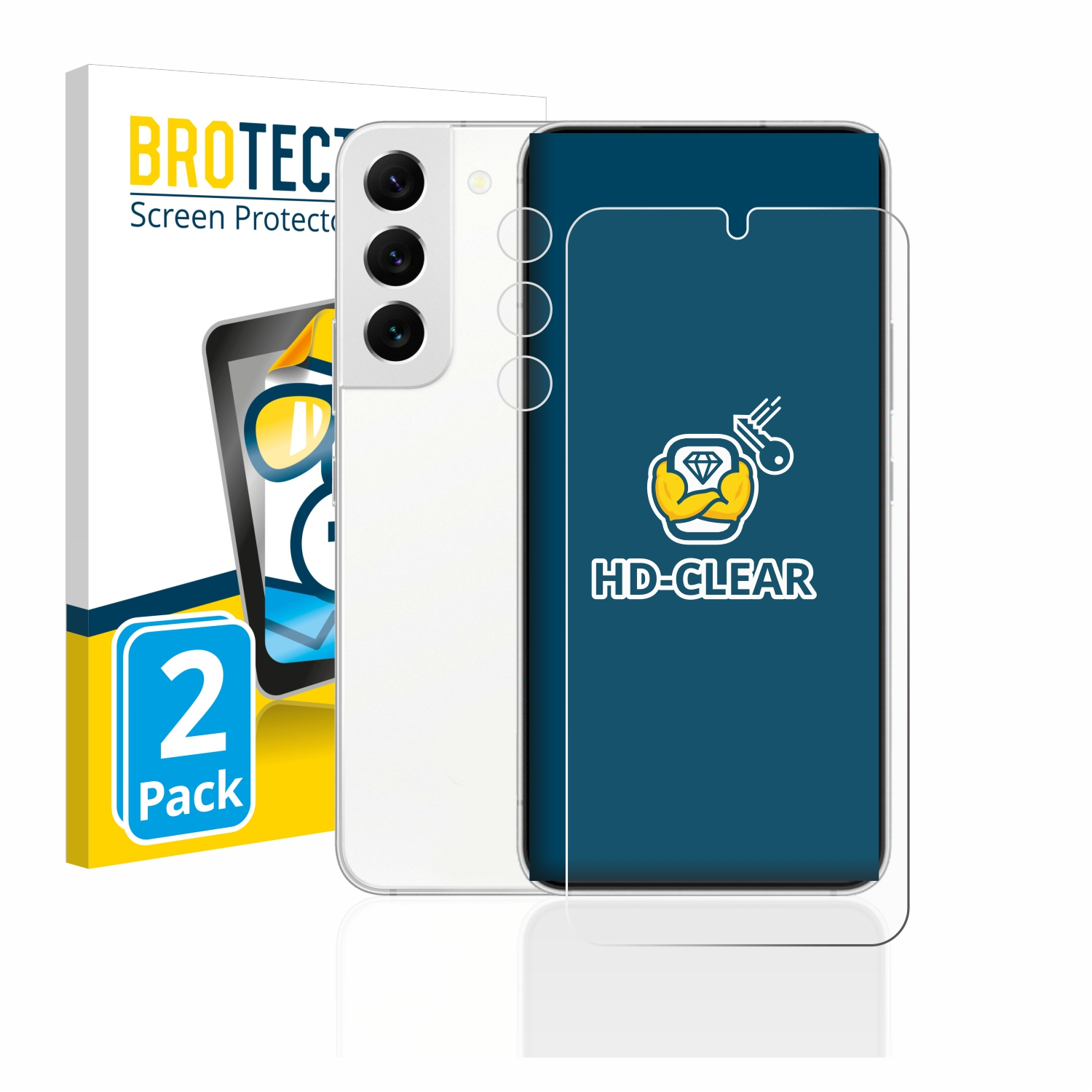 BROTECT 2x klare Schutzfolie(für Samsung Galaxy S22 5G)