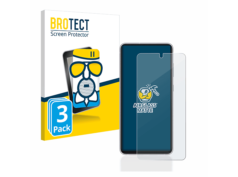 BROTECT 3x Airglass matte 5G) FE Schutzfolie(für Samsung Galaxy S21
