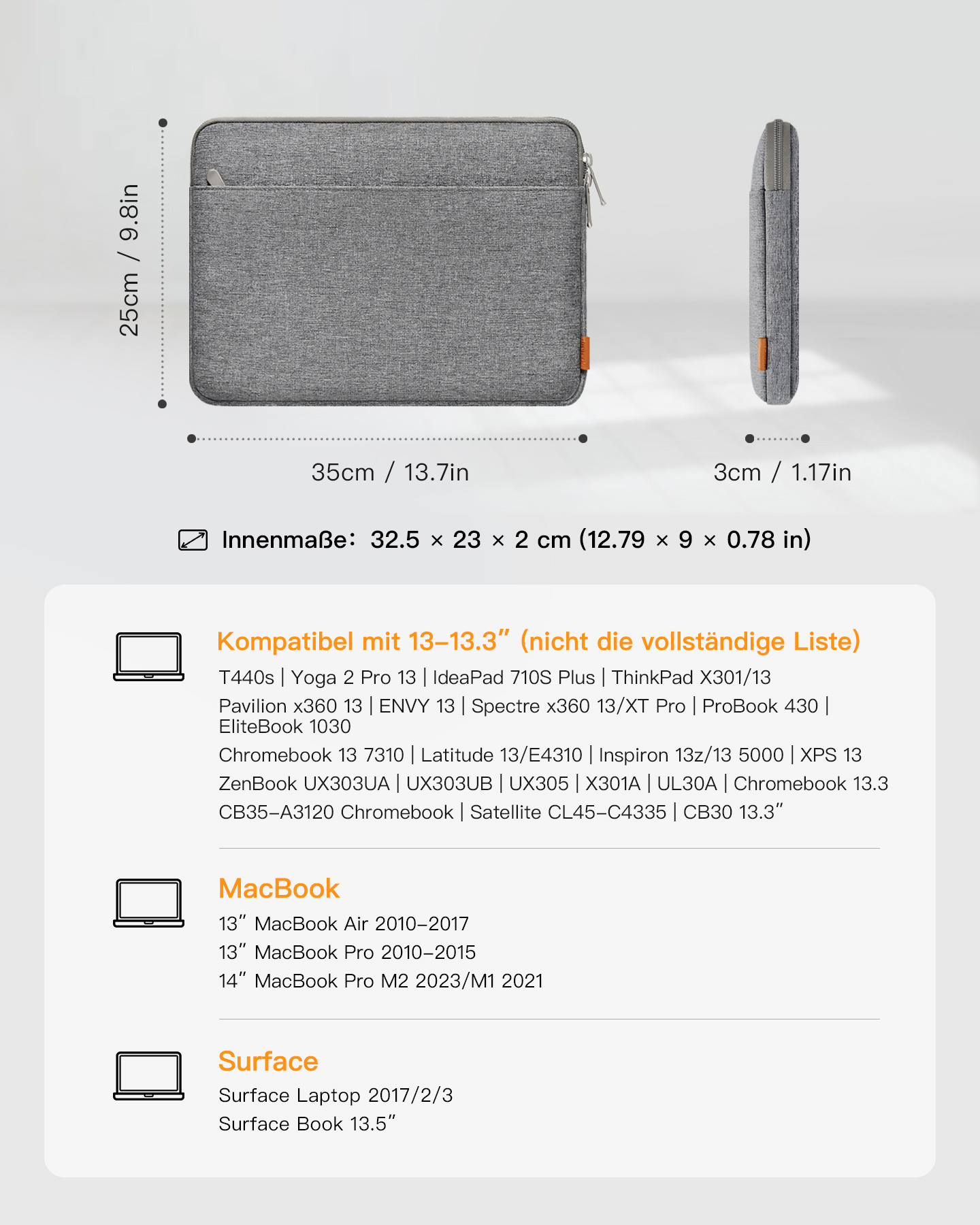 Adore June MacBook Pro 14 Hülle | Cordura Stoff Wasserabweisend 2021-2024