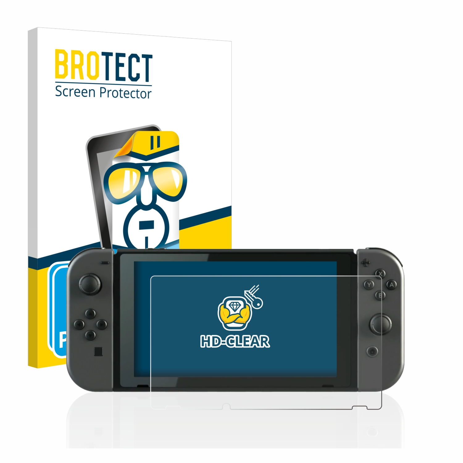 BROTECT 2x klare Schutzfolie(für Nintendo Switch)