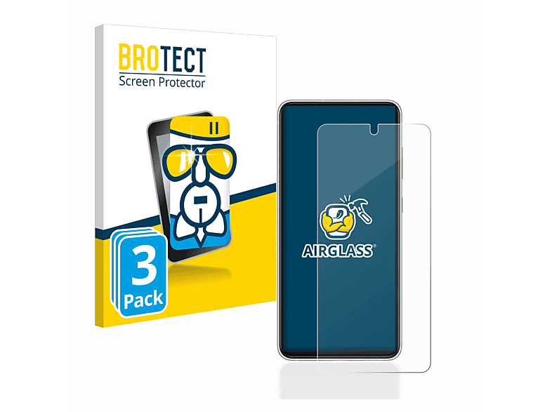 BROTECT 3x Airglass klare Schutzfolie(für Samsung Galaxy S21 FE 5G)