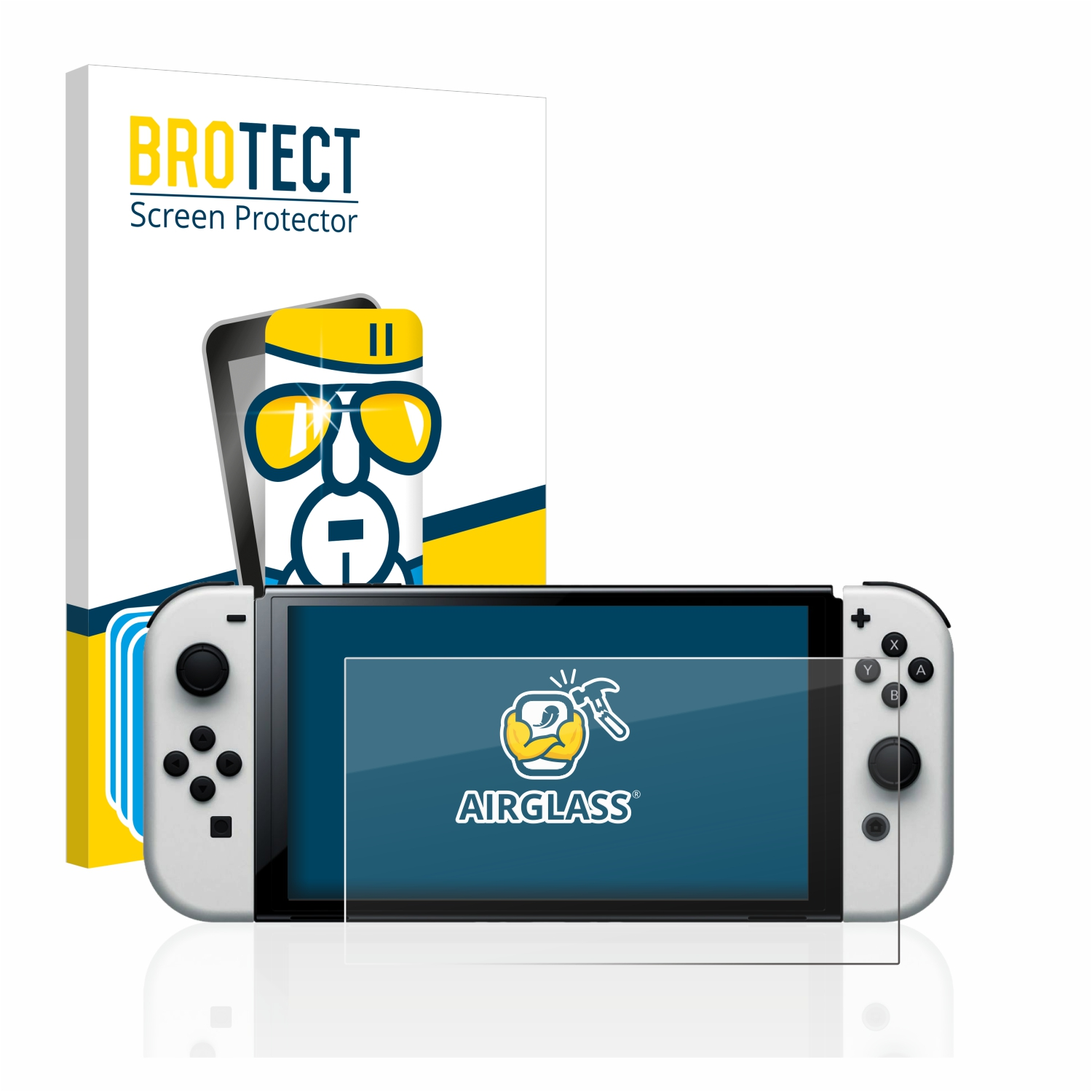 BROTECT 6x Schutzfolie(für Airglass Switch Nintendo klare OLED-Modell)
