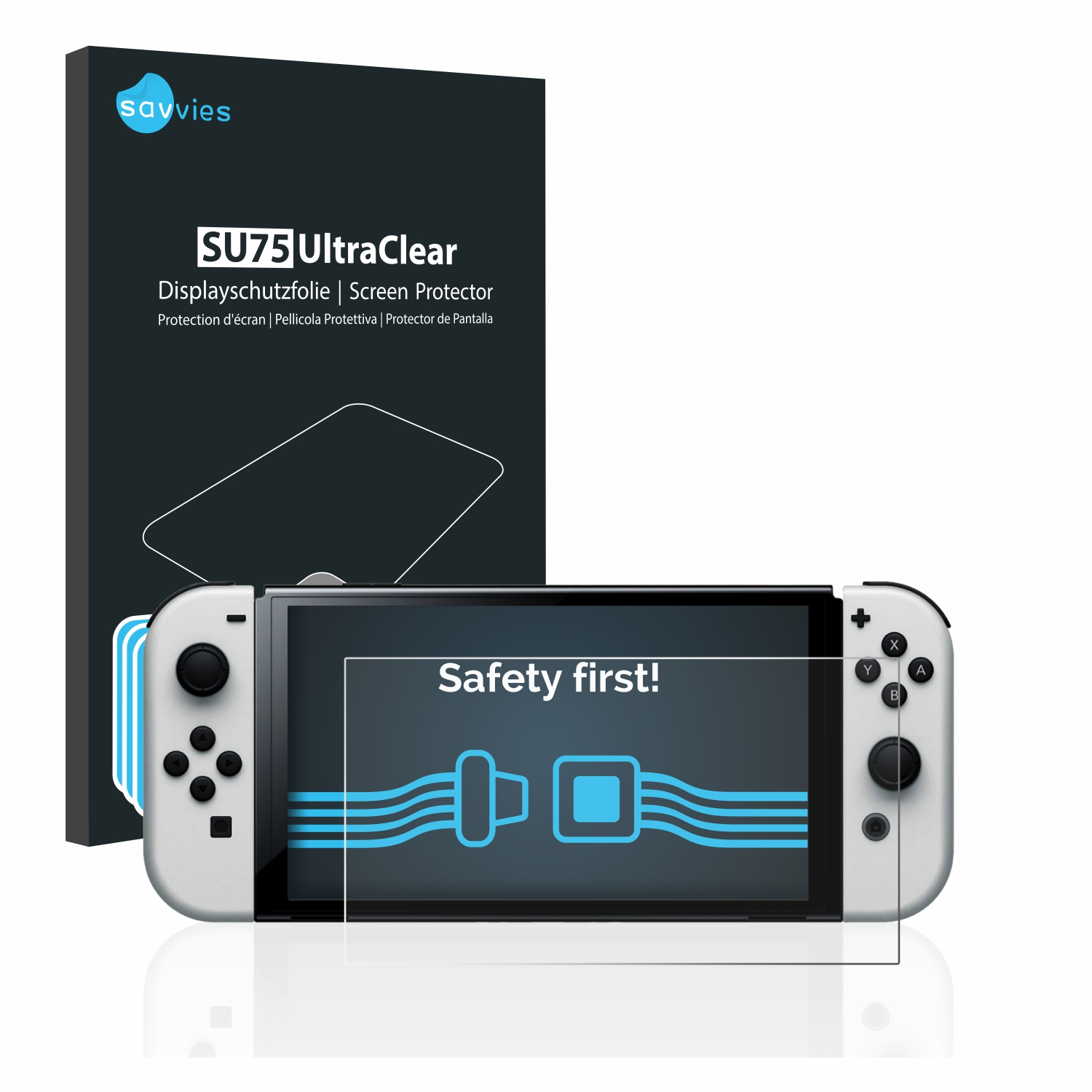 SAVVIES 18x klare Schutzfolie(für Nintendo Switch OLED-Modell)