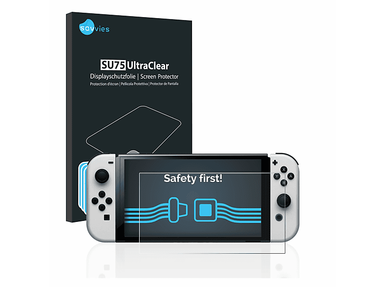 SAVVIES 18x klare Schutzfolie(für Nintendo Switch  OLED-Modell)