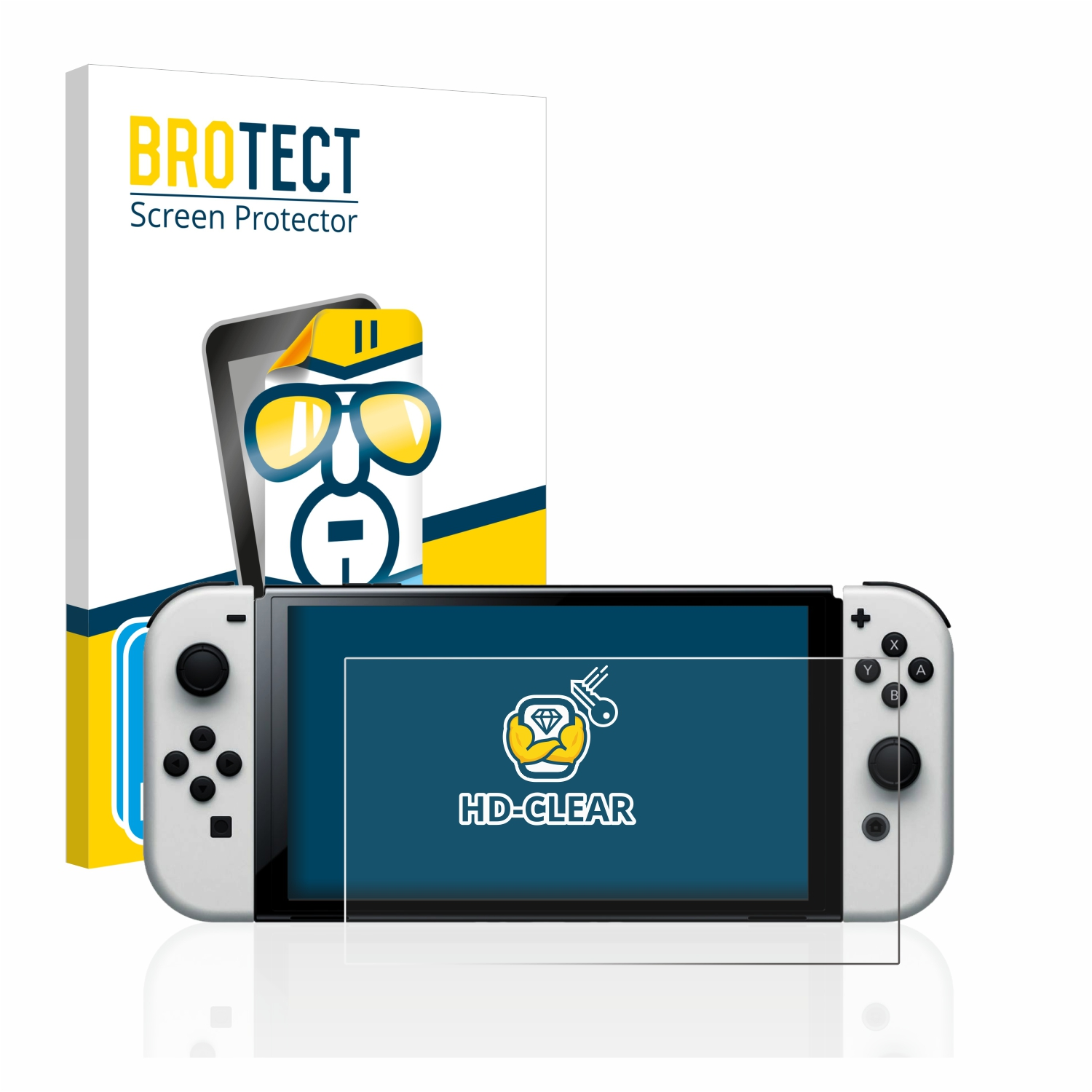 OLED-Modell) Schutzfolie(für 2x Switch klare Nintendo BROTECT