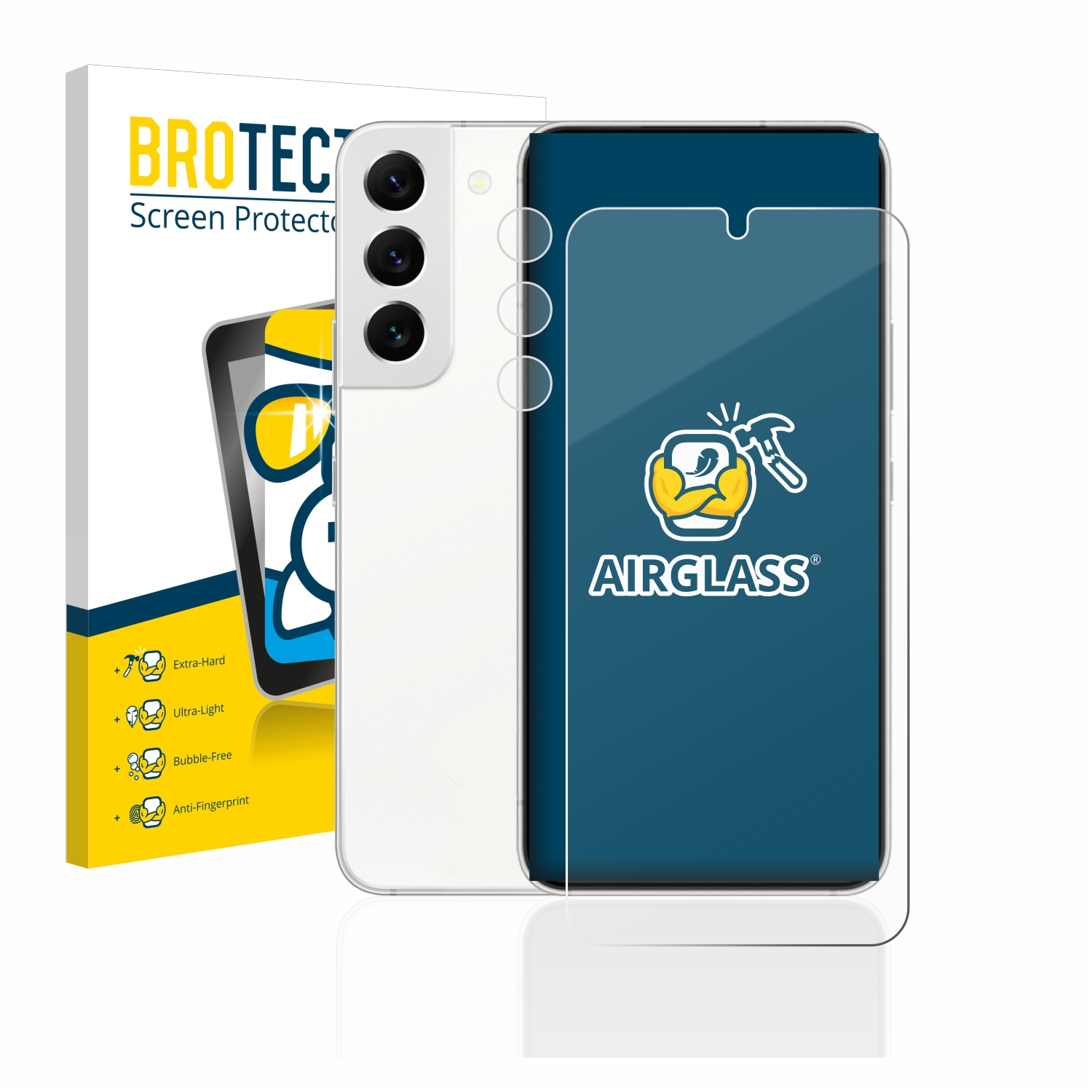 5G) BROTECT S22 Airglass Galaxy Samsung Schutzfolie(für klare