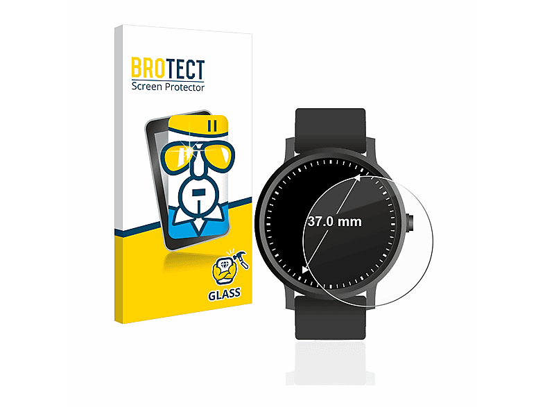 BROTECT 9H klares Schutzglas(für Universal Kreisrunde Displays (ø: 37 mm))