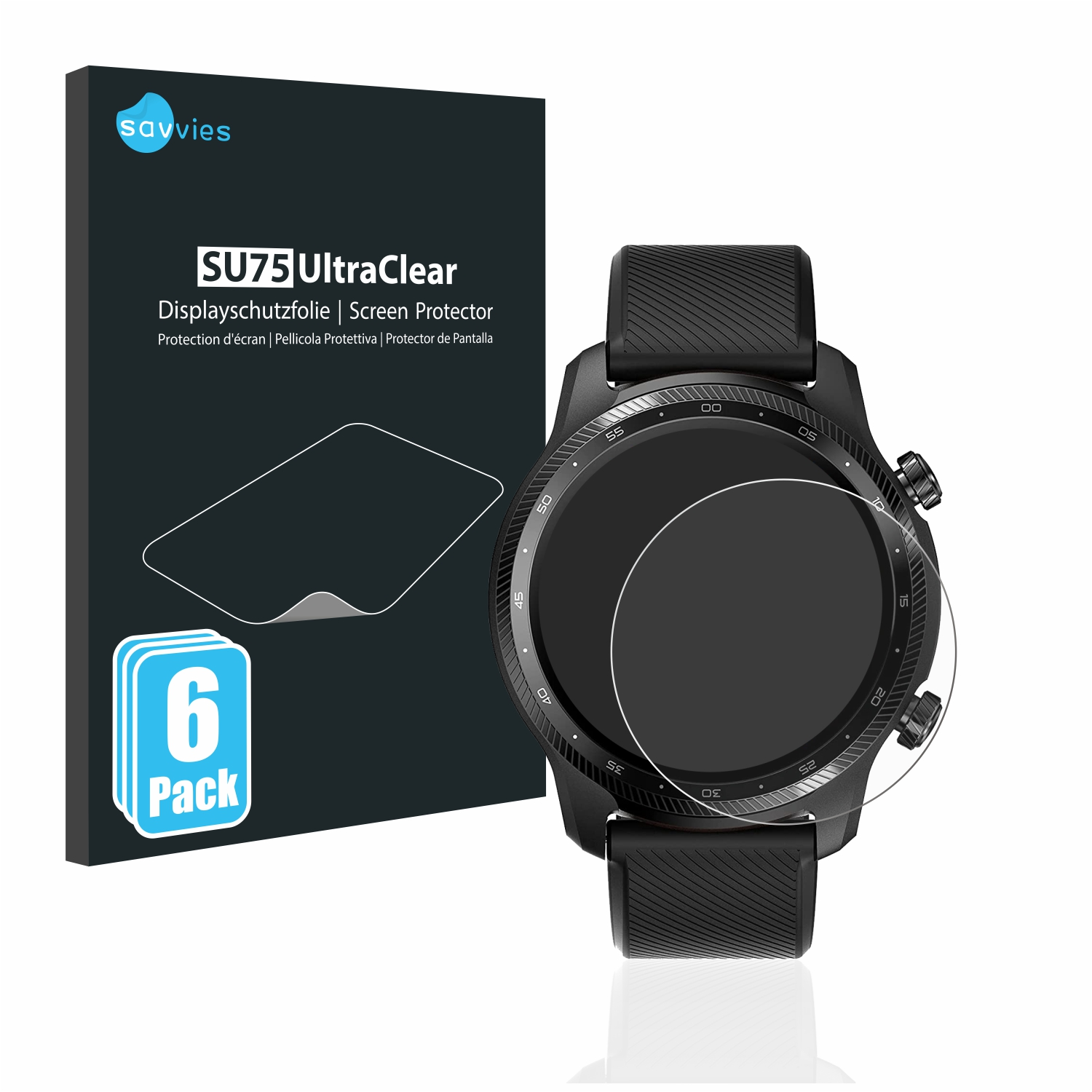 GPS) 3 6x Ultra Ticwatch Schutzfolie(für Mobvoi klare Pro SAVVIES