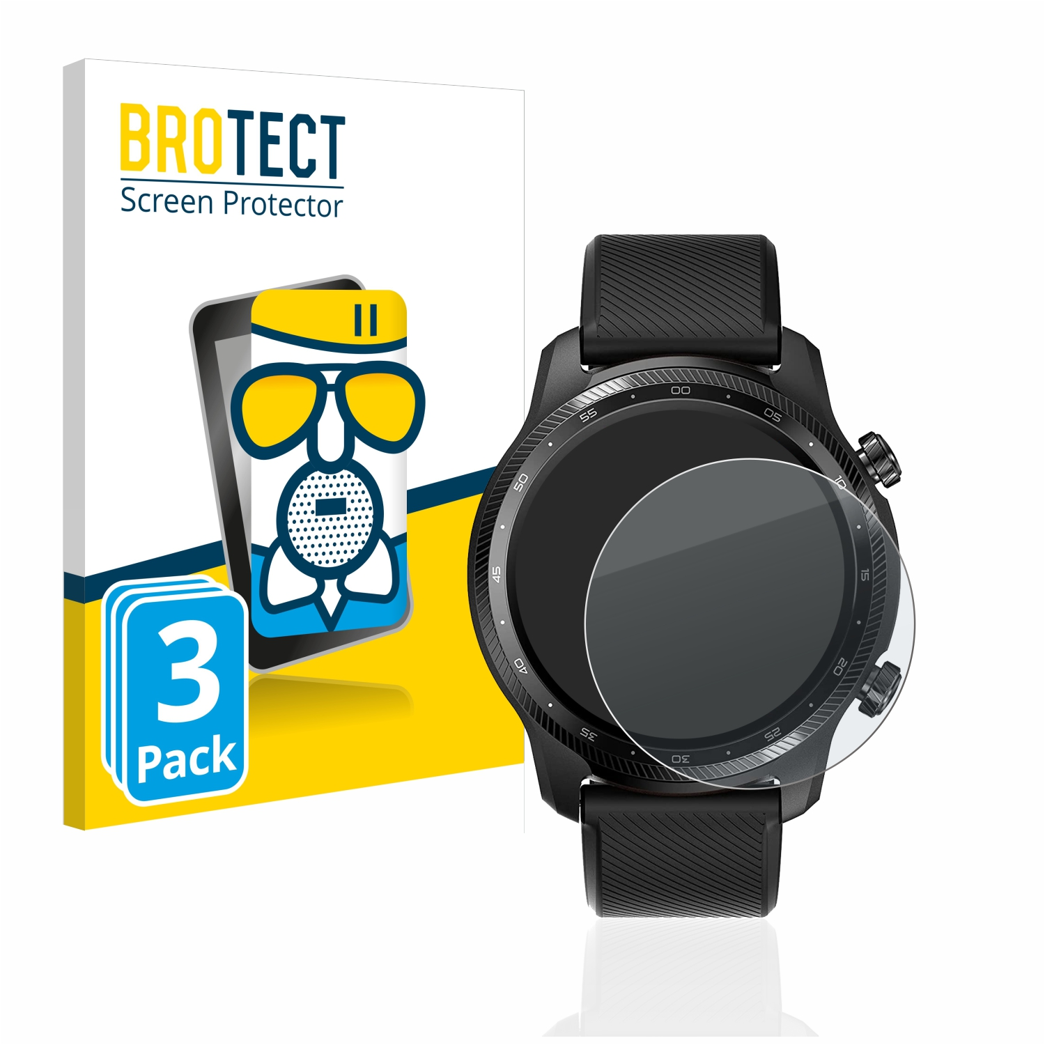 3x Pro Mobvoi Airglass Schutzfolie(für Ticwatch matte BROTECT 3 Ultra GPS)