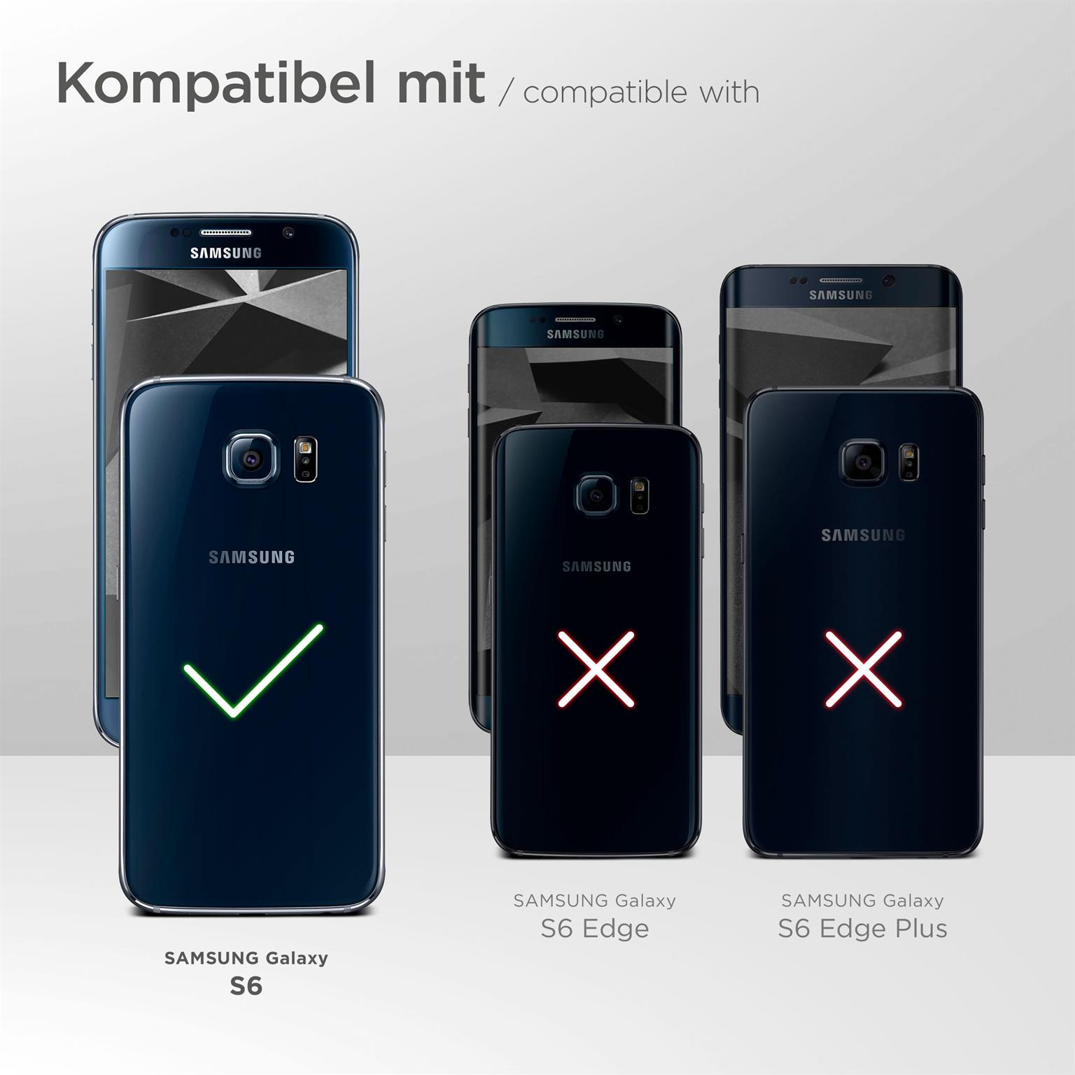 Bild von Telefonen, einige mit der Handyhülle kompatibel, andere nicht.