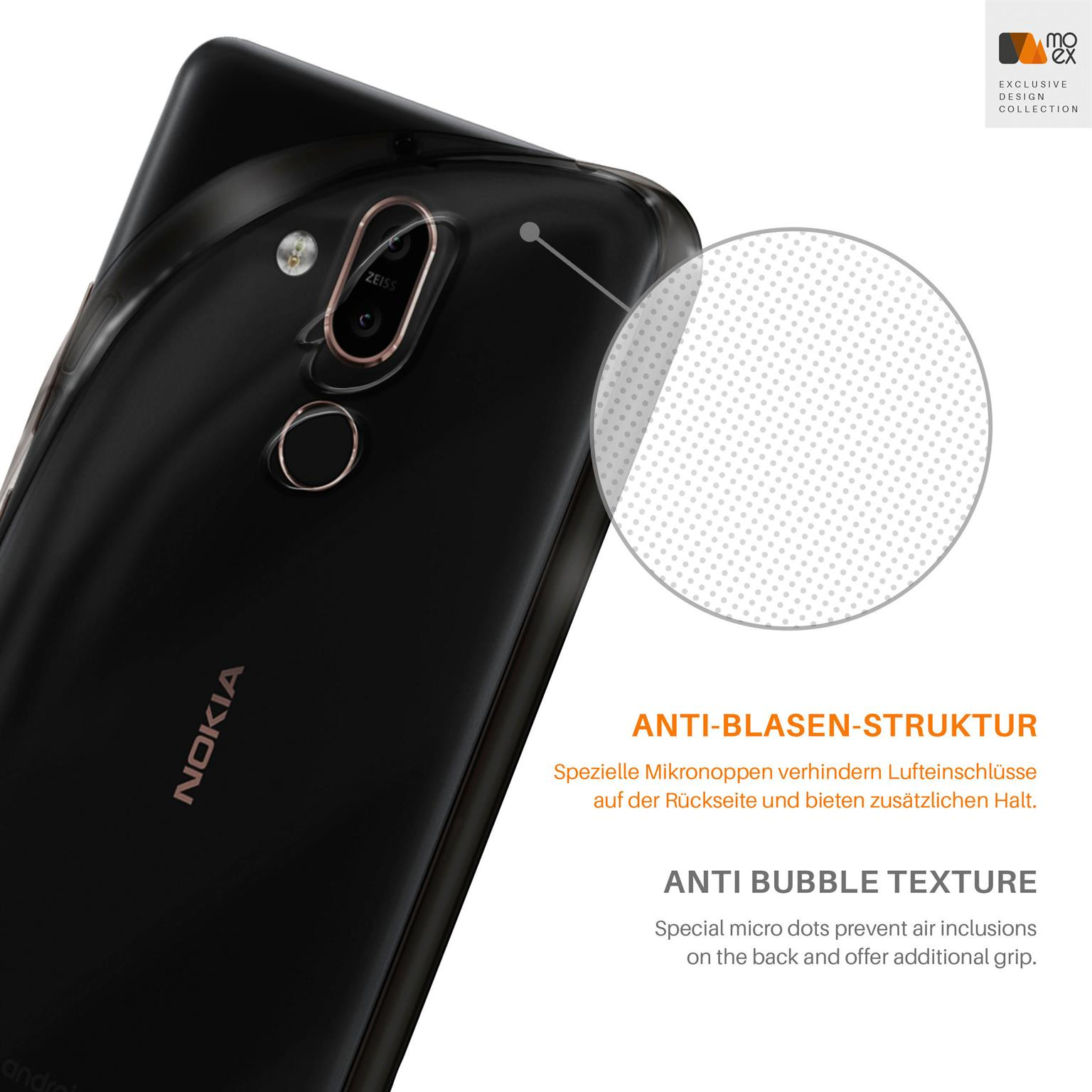 Nokia, Case, 8.1, Aero Crystal-Clear Backcover, MOEX