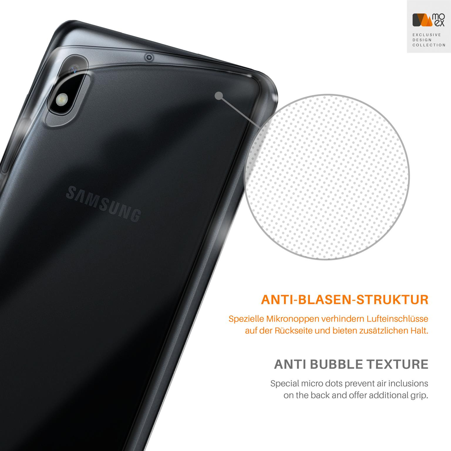 Crystal-Clear Case, Backcover, A10, Aero MOEX Galaxy Samsung,