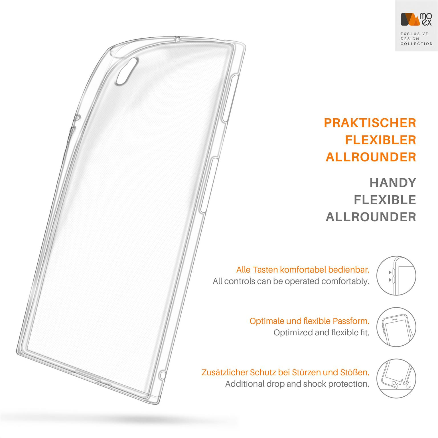 MOEX Aero Case, Backcover, Z2, Sony, Crystal-Clear Xperia