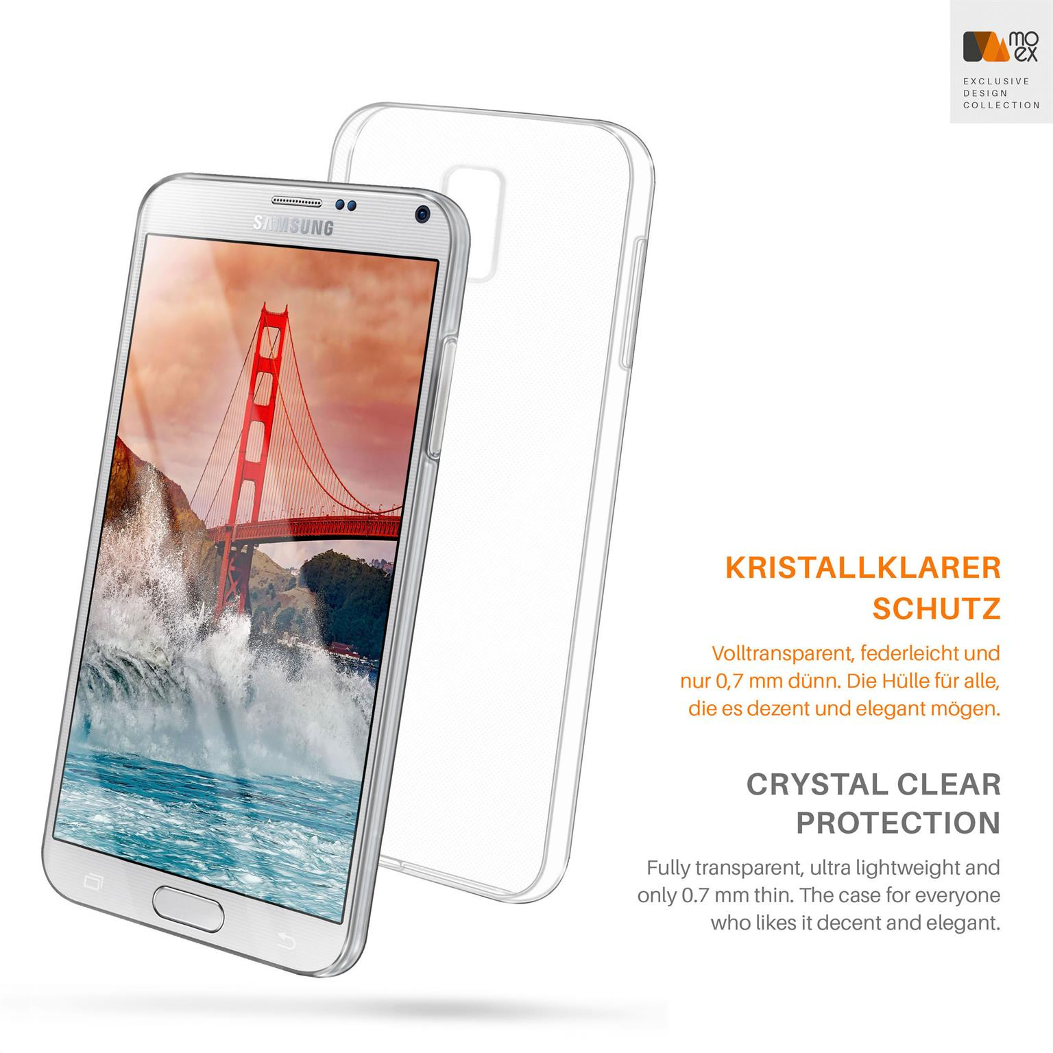 Backcover, 4, Crystal-Clear Aero Case, Samsung, Galaxy Note MOEX