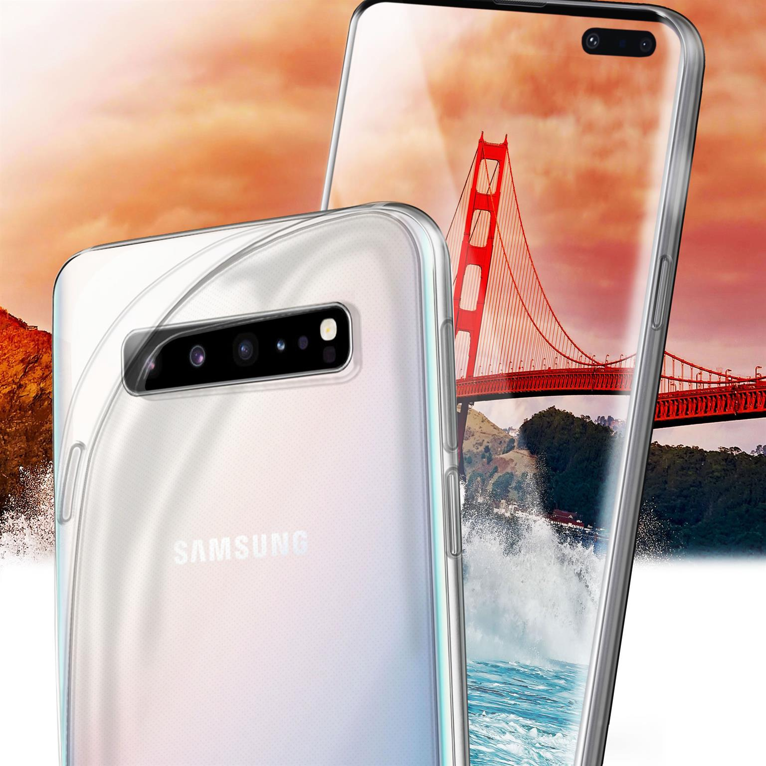 S10 MOEX Galaxy Backcover, 5G, Crystal-Clear Aero Samsung, Case,