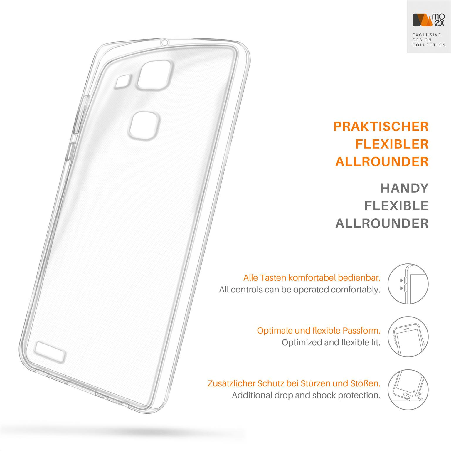 MOEX Aero Backcover, Huawei, Ascend Crystal-Clear Case, 7, Mate