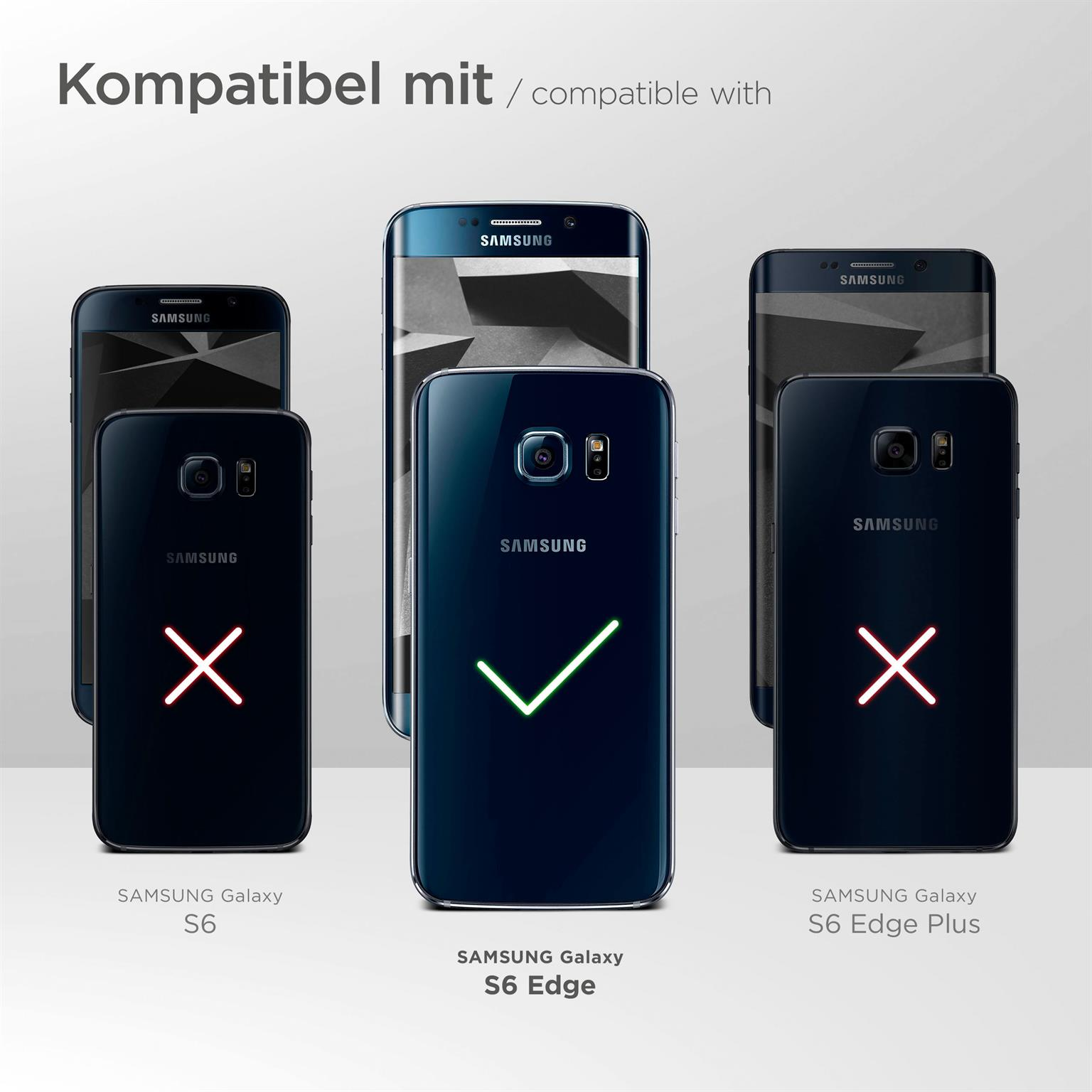 Mehrere Samsung-Telefone: einige mit rotem X, einige mit grünem Haken, was die Kompatibilität anzeigt.