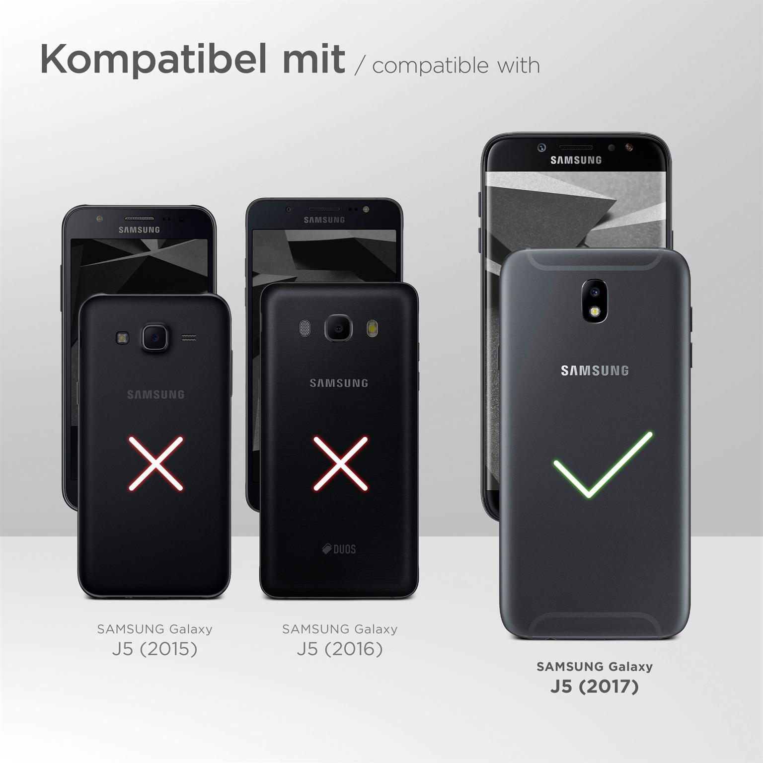 Backcover, Dunkelgrau J5 MOEX (2017), Galaxy Handykette, Samsung,