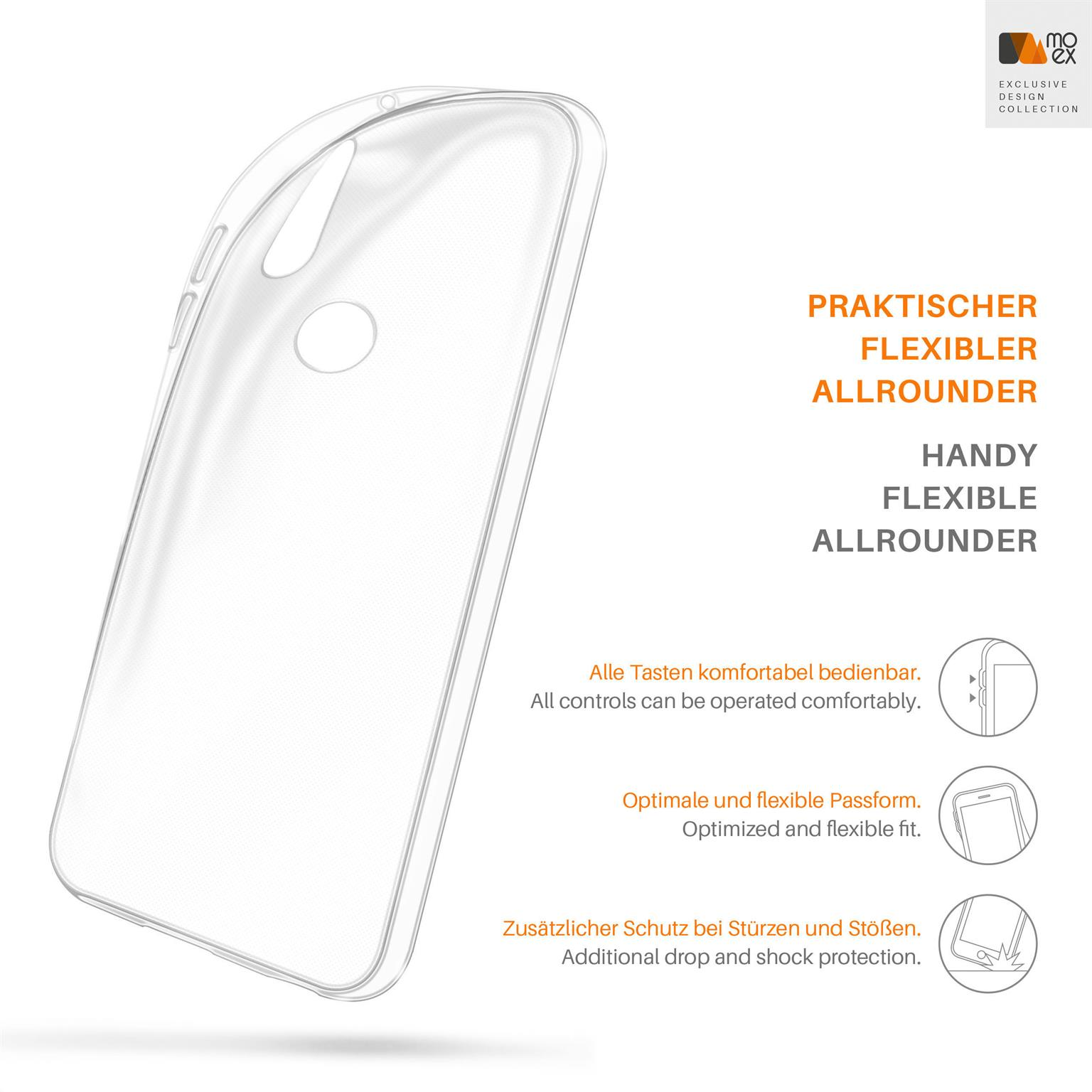 Case, Vision, Motorola, MOEX Backcover, Aero One Crystal-Clear