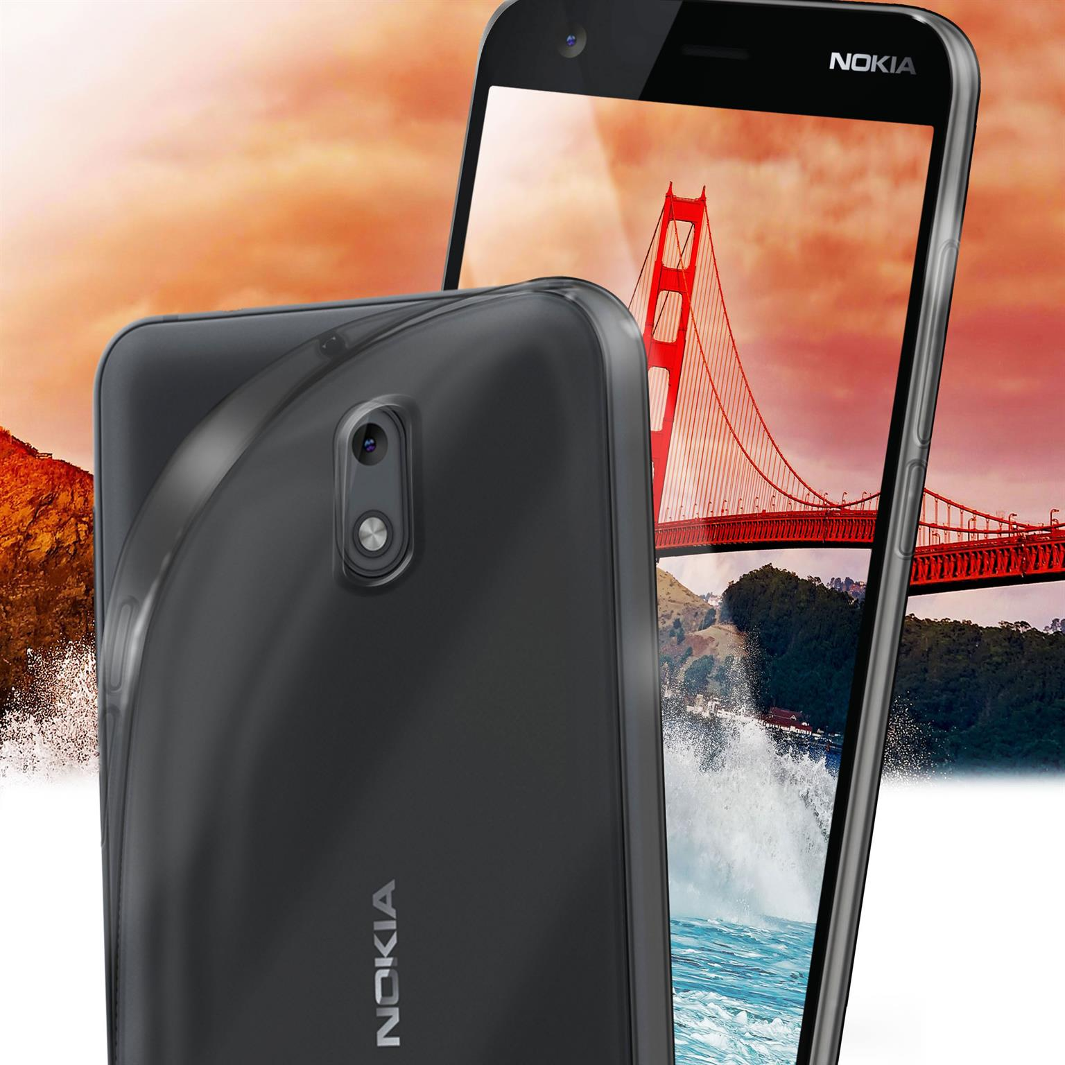 Case, Backcover, 2, Crystal-Clear Nokia, Aero MOEX