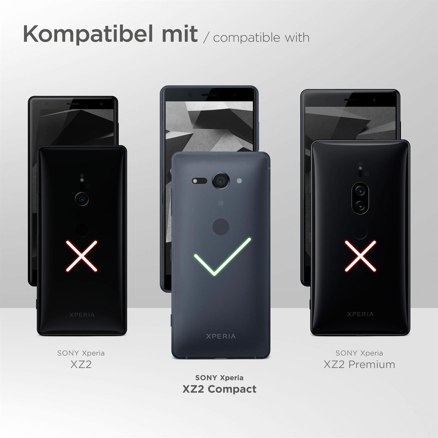 Compact, Cover, MOEX Flip Xperia XZ2 Flip Sony, Case, Deep-Black