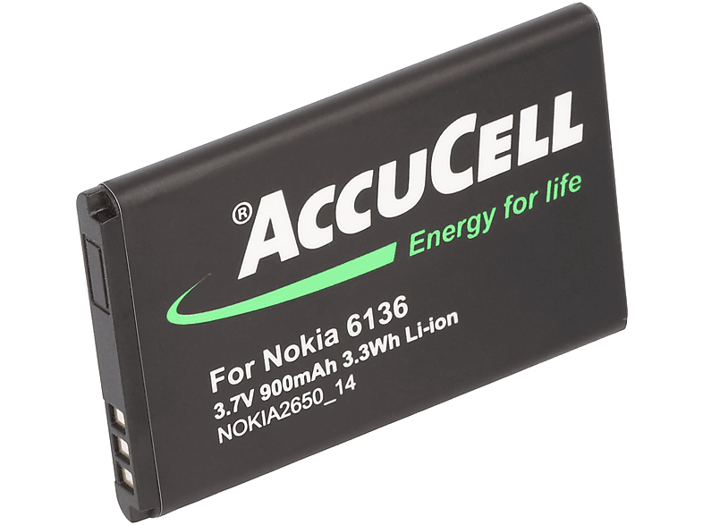 ACCUCELL Akku passend für PEAQ PMP300 Handyakku PMP 300 Seniorentelefon, Großtastentelefon 3,7V 900mAh Li-Ion - Lithium-Ionen Handy-Akku, 900 mAh