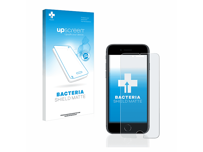 8) entspiegelt matte antibakteriell Schutzfolie(für Apple iPhone UPSCREEN