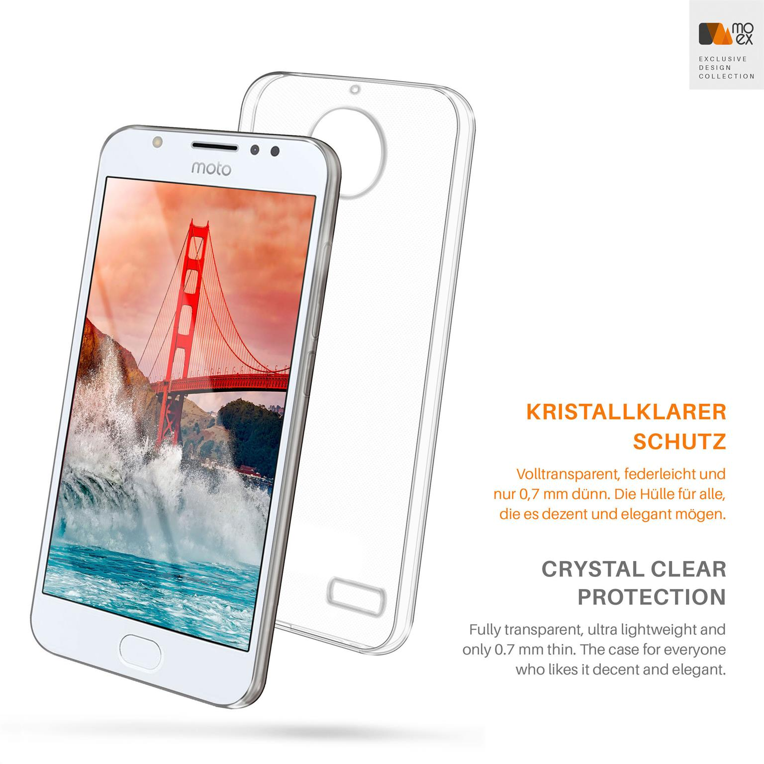 Crystal-Clear E4, Motorola, Case, Aero Backcover, MOEX Moto