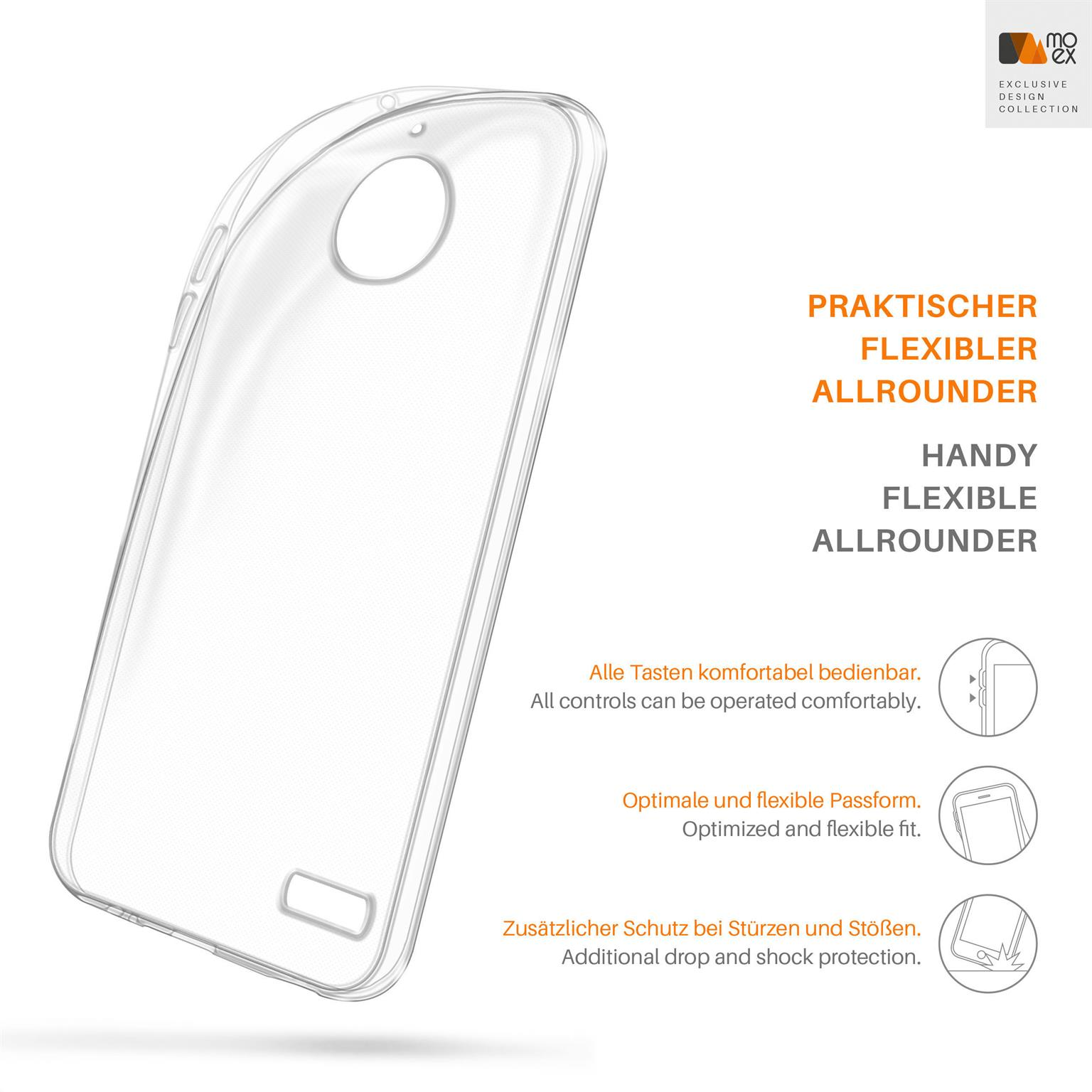 Crystal-Clear E4, Motorola, Case, Aero Backcover, MOEX Moto