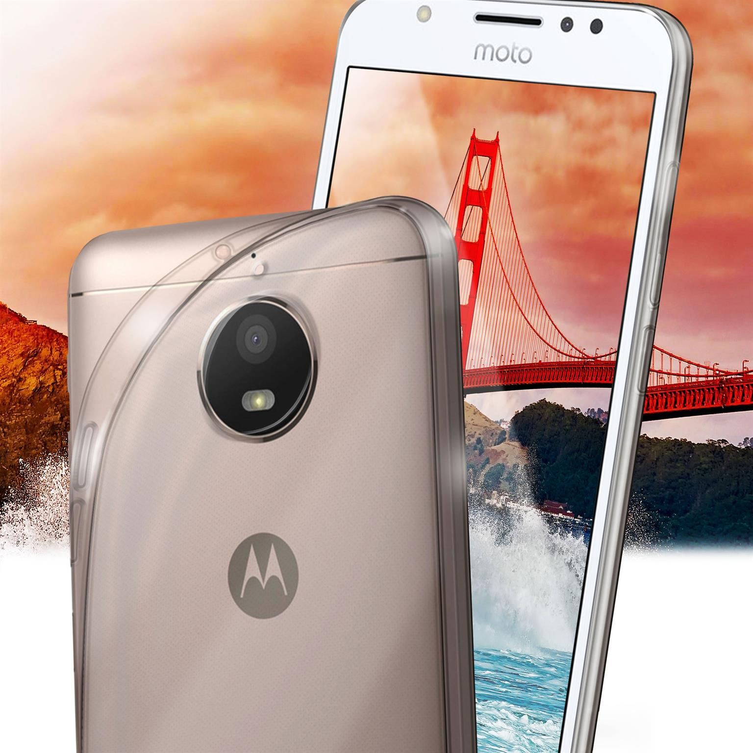 Backcover, MOEX Case, Moto E4, Crystal-Clear Aero Motorola,