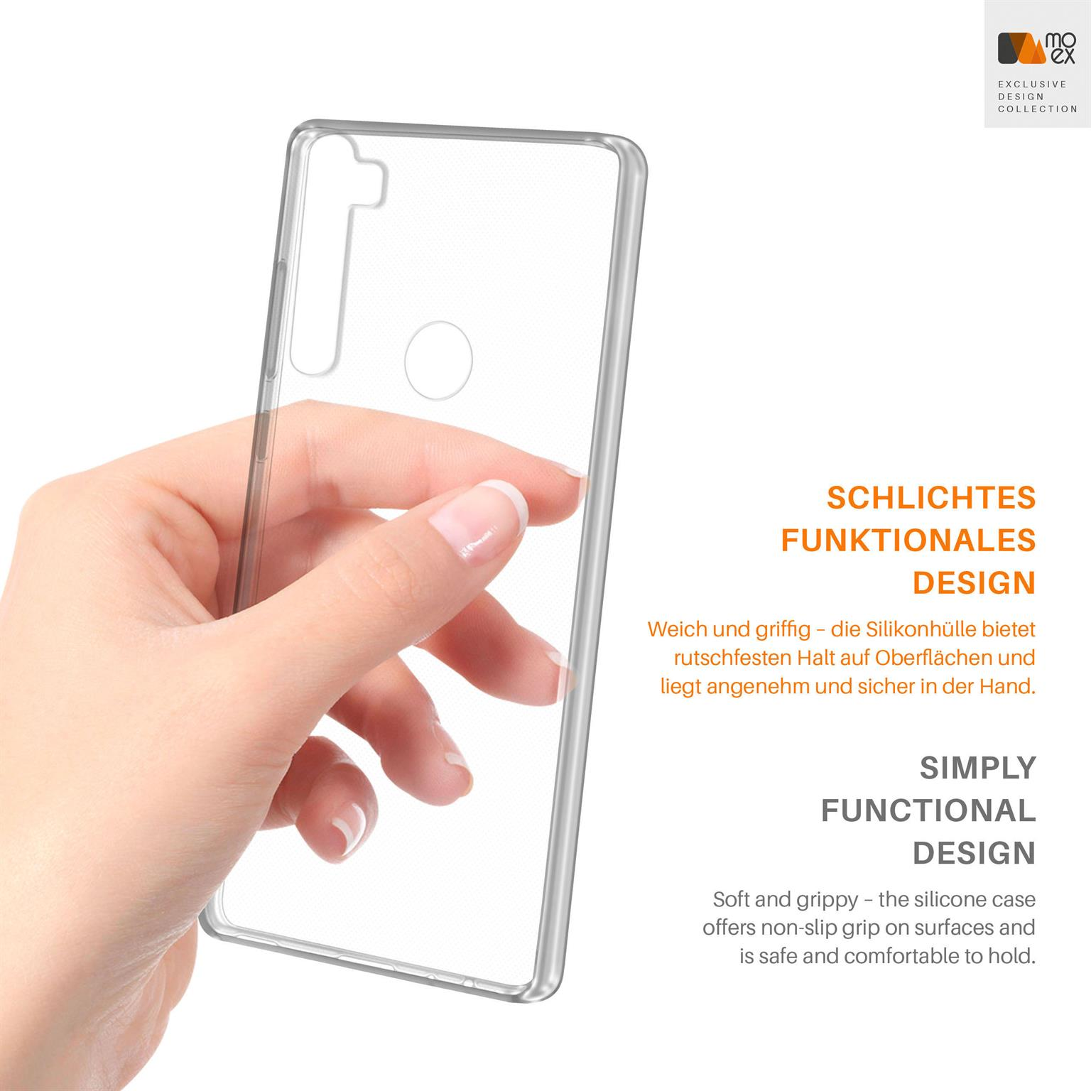 Case, Aero Crystal-Clear MOEX 8, Redmi Backcover, Xiaomi, Note