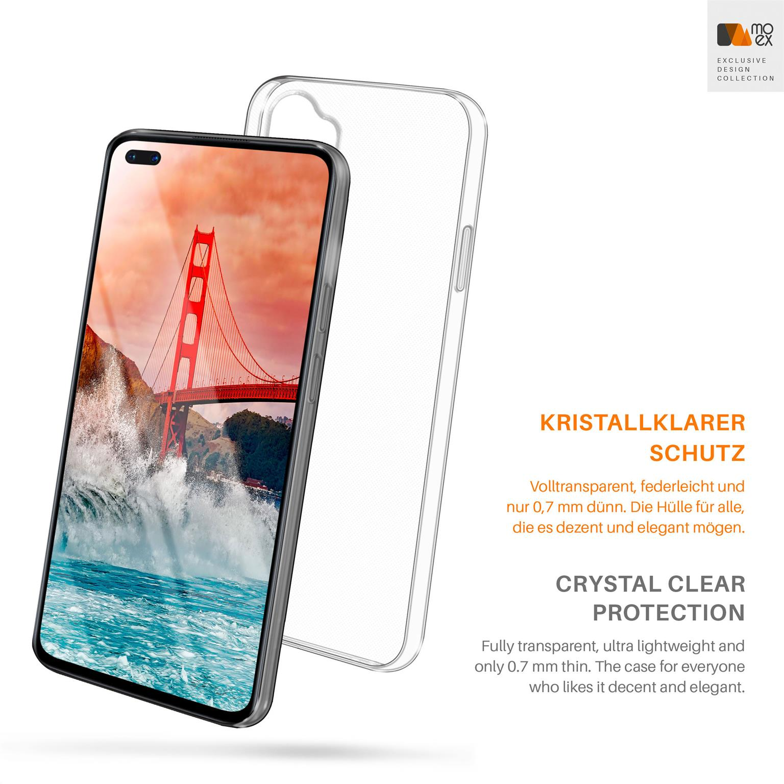 MOEX Aero Case, OnePlus, Crystal-Clear Backcover, Nord