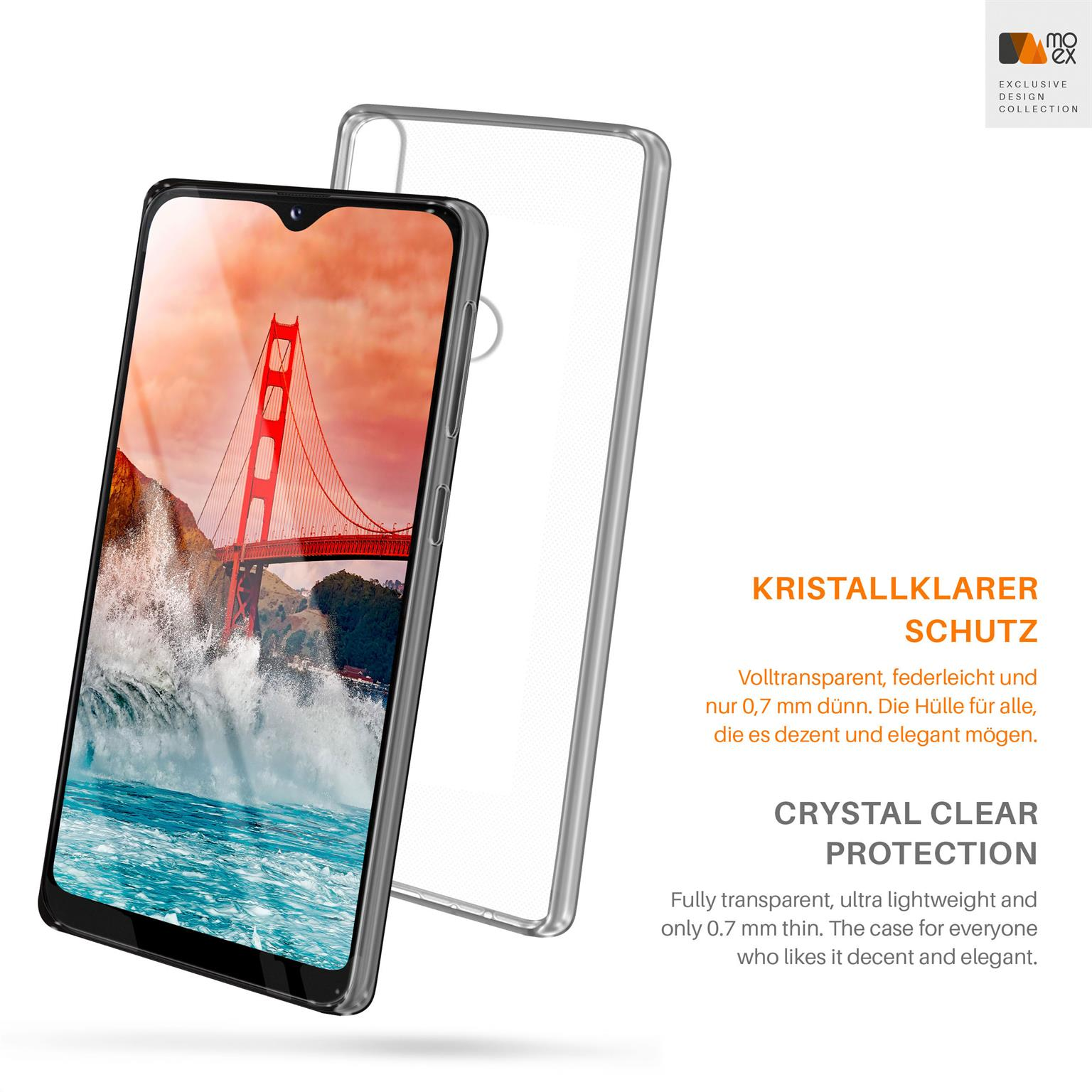 Backcover, Crystal-Clear Galaxy A10s, Samsung, Case, MOEX Aero