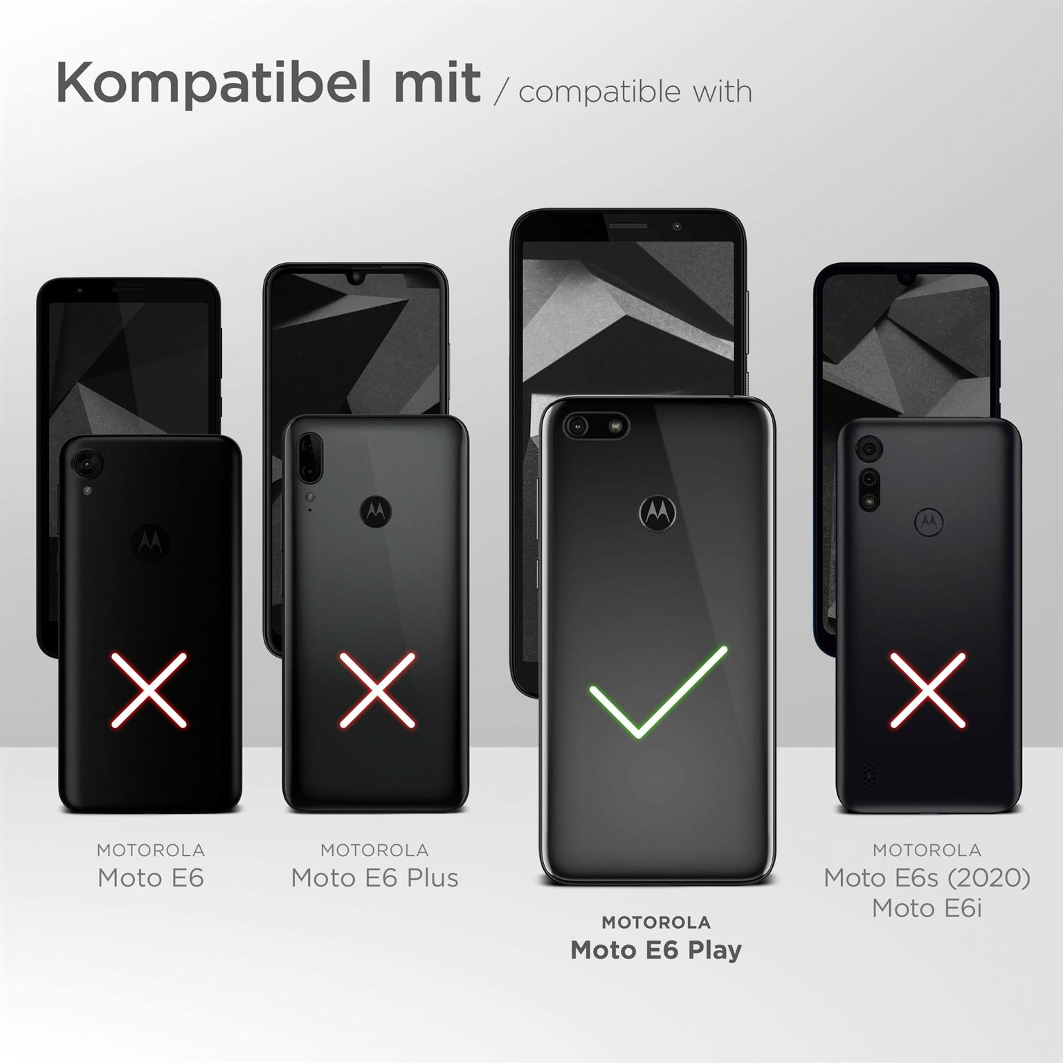 Bild mit kompatiblen Telefonmodellen mit einer Motorola-Handyhülle. Motorola E6 Play ist kompatibel.