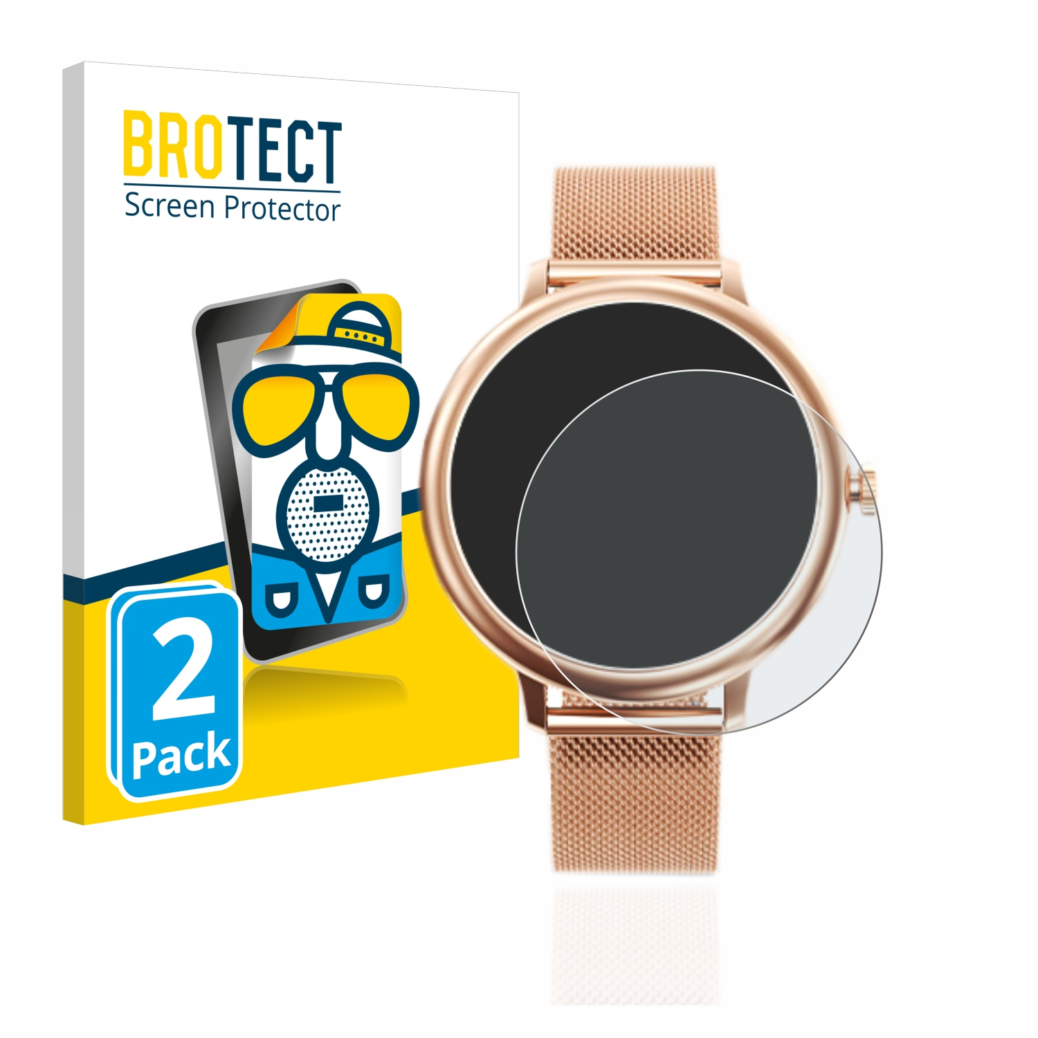 BROTECT 2x matte Schutzfolie(für Naixues (39mm)) Smartwatch 1.08\
