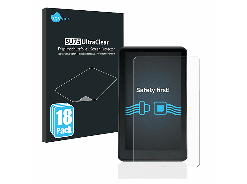 Schutzfolie(für XT) klare 18x SAVVIES Garmin zumo